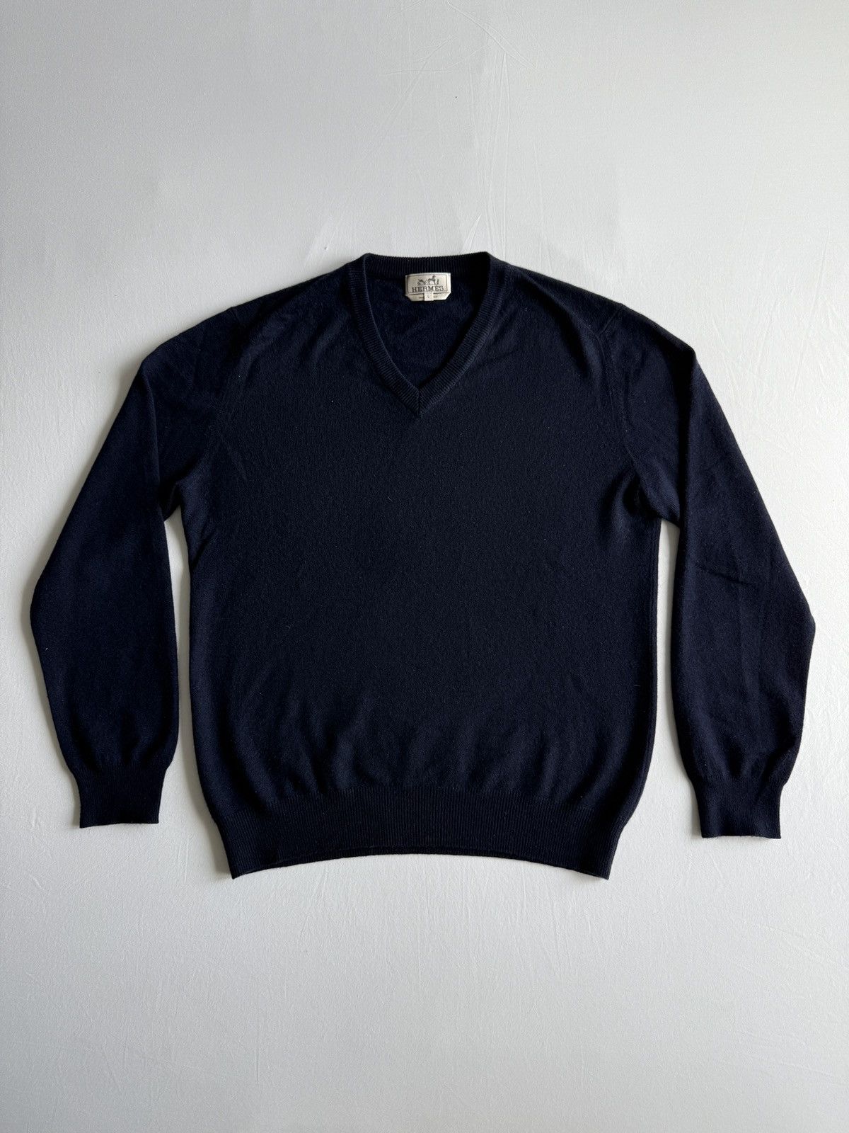 Hermes Hermes Midnight Blue Cashmere Sweater Size US L / EU 52-54 / 3 - 1 Thumbnail