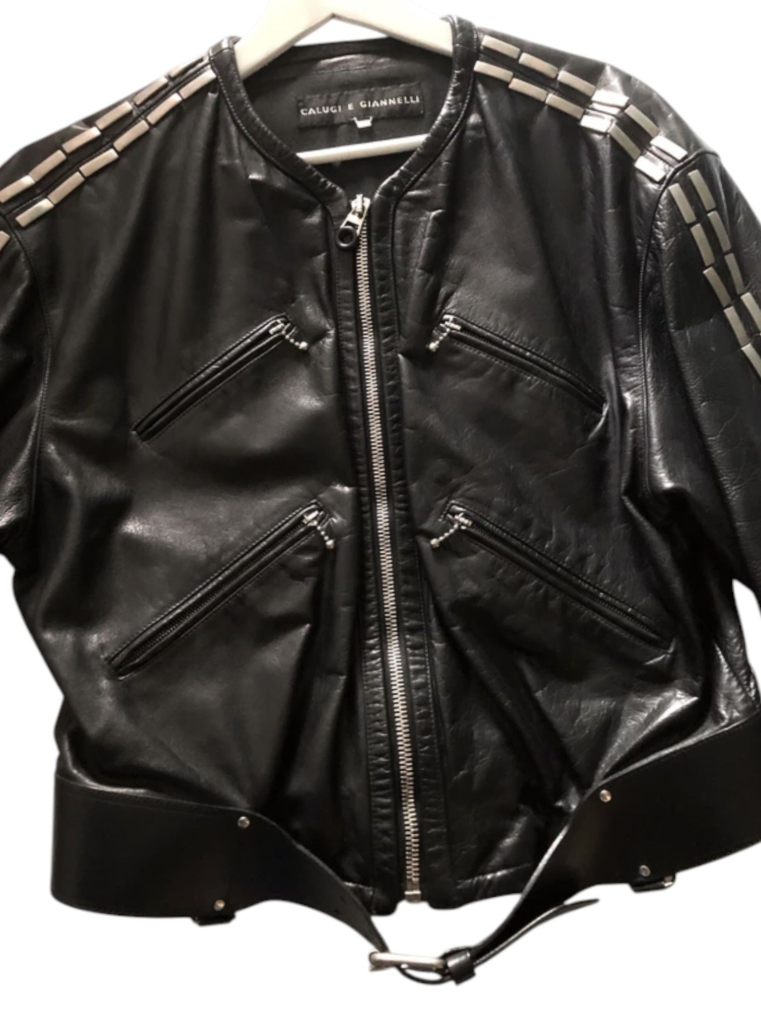 Calugi e Gianelli Calugi e Giannelli Italian Leather Moto Jacket Size US L / EU 52-54 / 3 - 6 Thumbnail