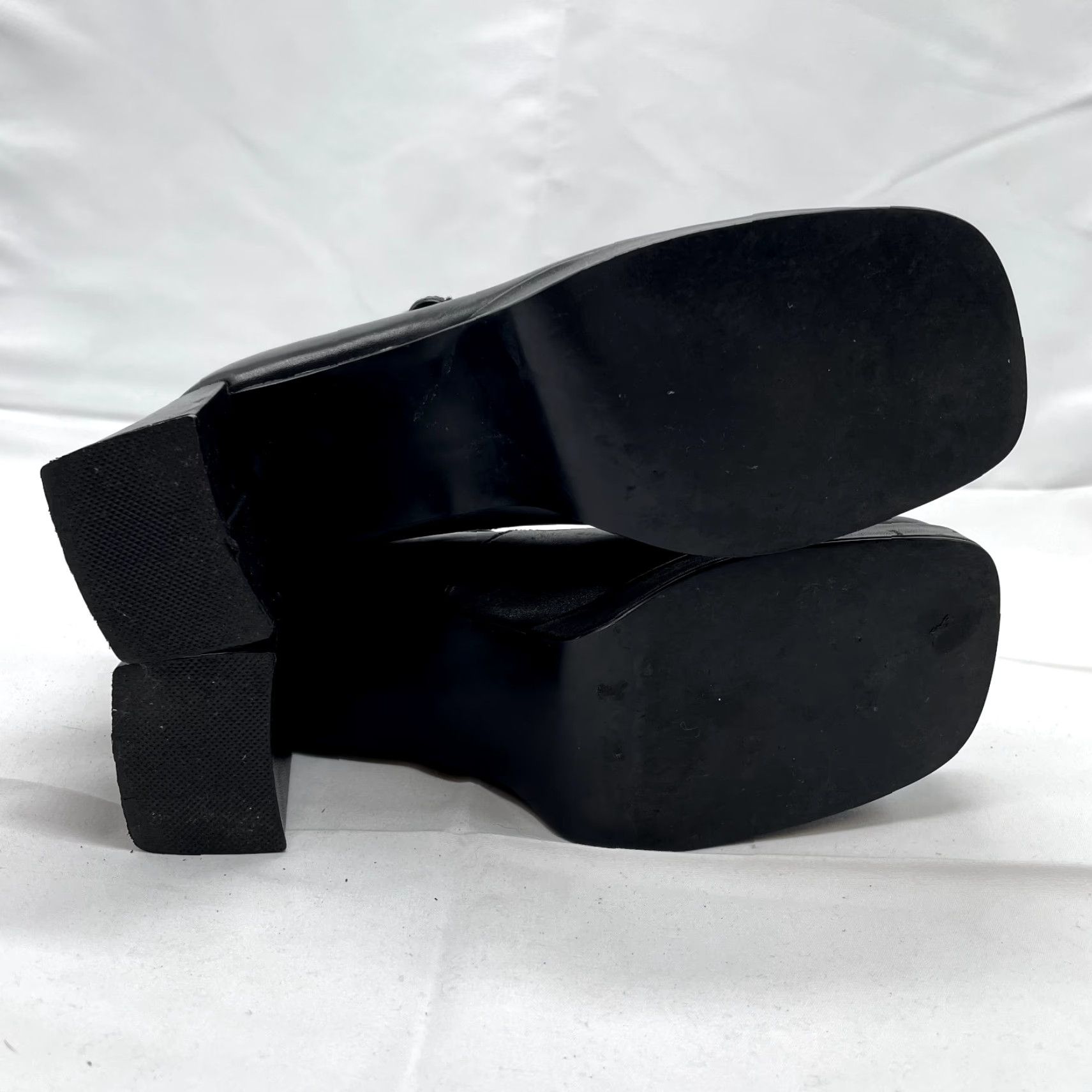 Steve Madden VINTAGE Steve Madden Heels 90s Y2K Platform Mary Jane Black Leather 5.5 Womens Square Toe Size US 6 / IT 36 - 5 Thumbnail