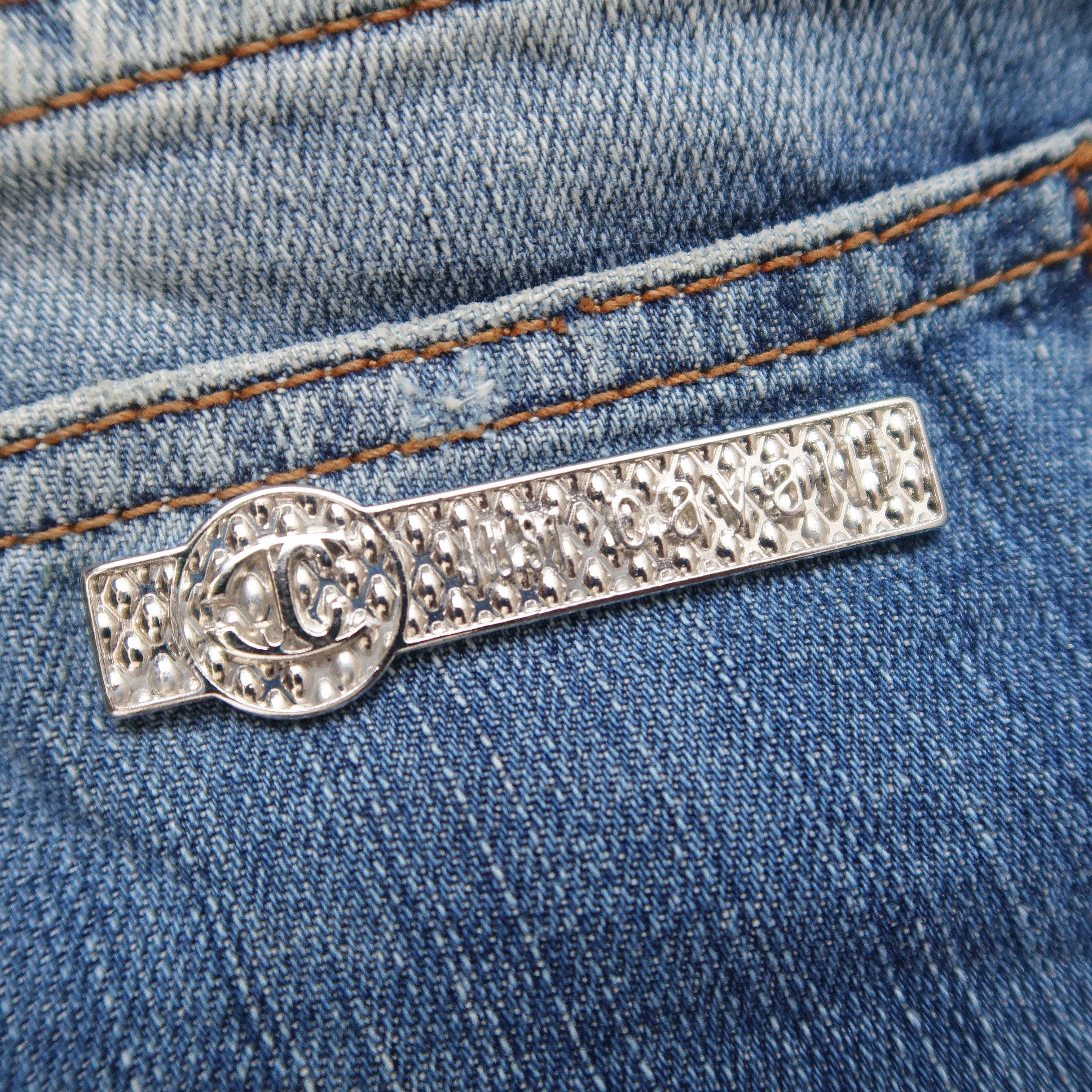 Just Cavalli Just Cavalli Distressed Patchwork Denim like Hedi Slimane Size US 29 - 17 Thumbnail