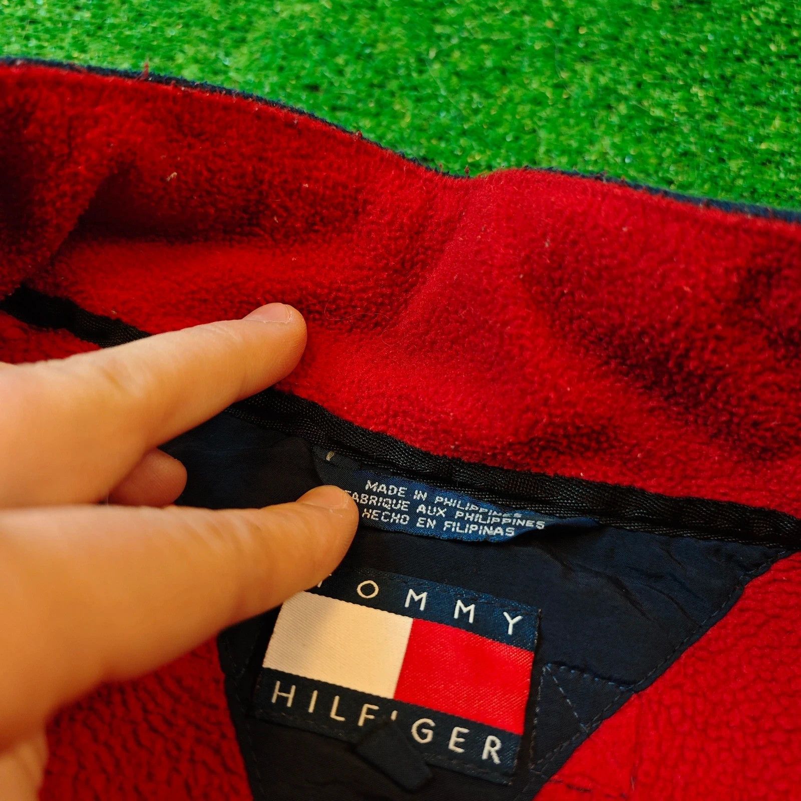 Tommy Hilfiger Vintage Tommy Hilfiger Sherpa Fleece Mens XL Red full zip Size US XL / EU 56 / 4 - 6 Thumbnail