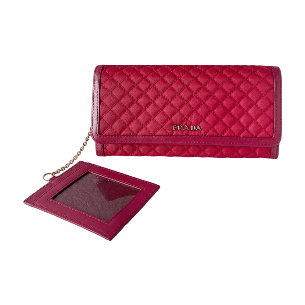 Prada Prada Quilted Tessuto Long Wallet ONE SIZE Size ONE SIZE - 1 Thumbnail