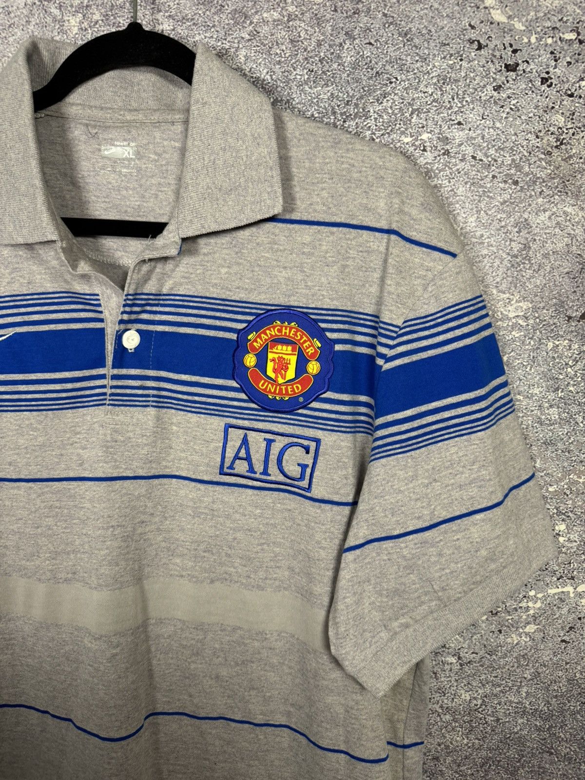 Nike × Vintage Vintage Manchester United Pre Match Nike Polo Tee Size US XL / EU 56 / 4 - 8 Thumbnail