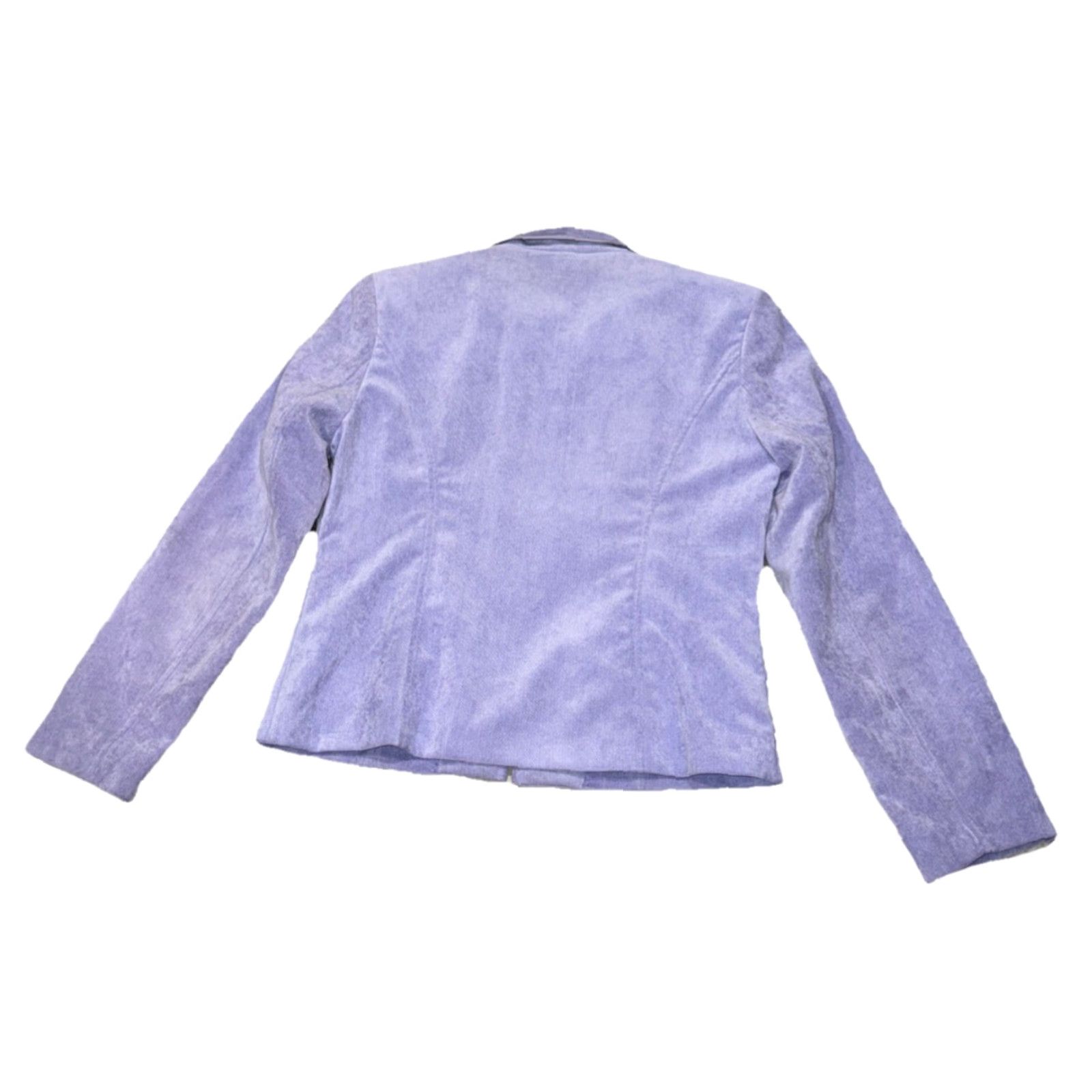 Vintage VINTAGE Dressbarn Jacket Women's Lined Short-Mid Lavender Purple Sz S Shoulder Pads Zip Crew? Size S / US 4 / IT 40 - 2 Thumbnail