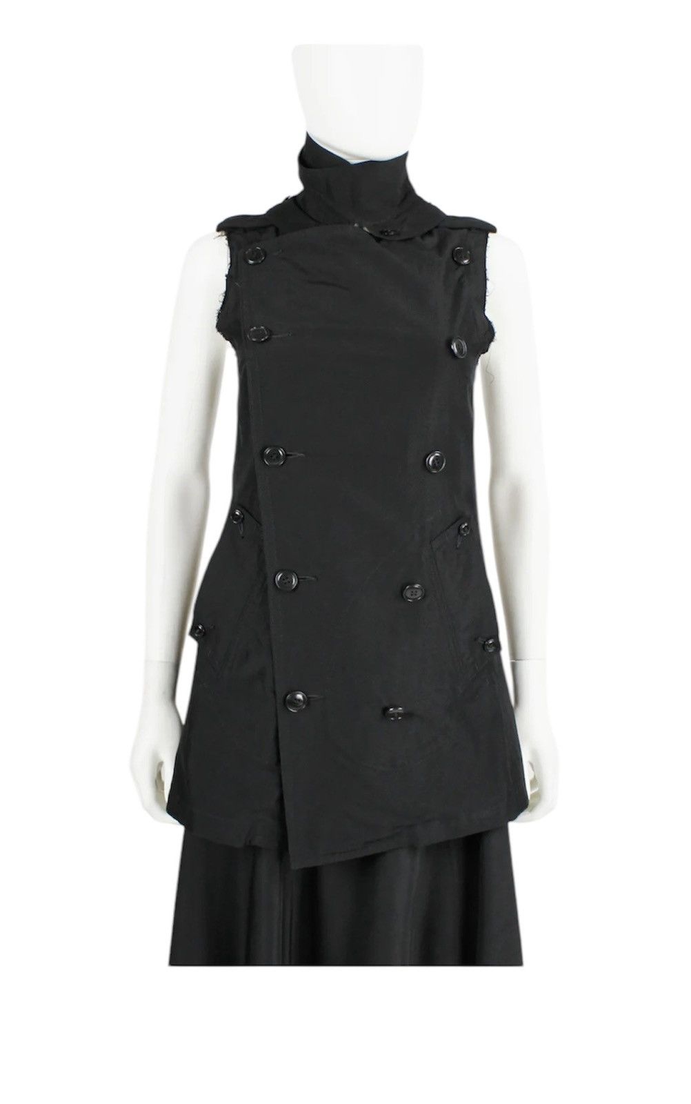 Y's × Yohji Yamamoto Y’s Yohji Yamamoto black double breasted vest with open back Size L / US 10 / IT 46 - 3 Thumbnail