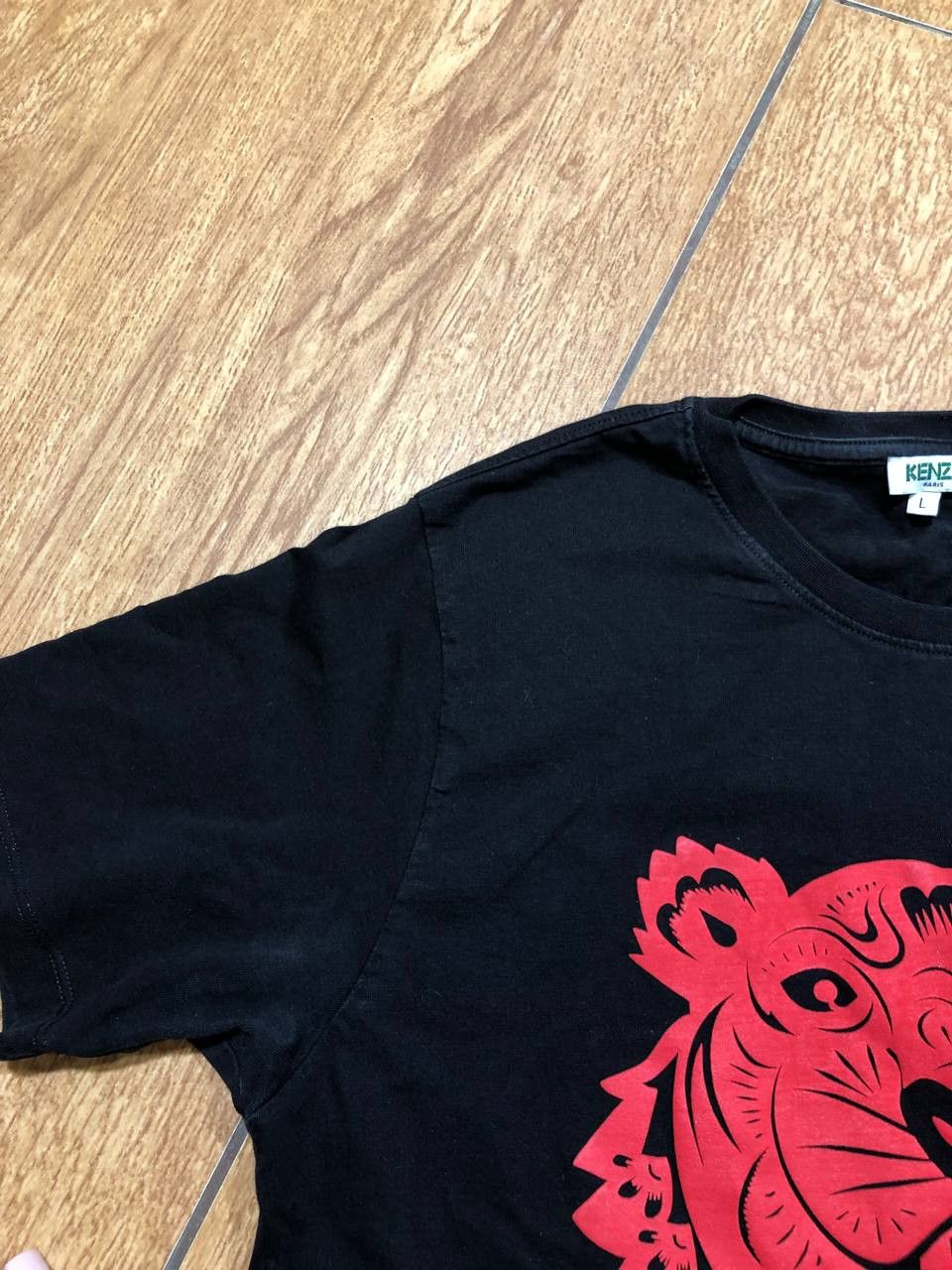 Kenzo Kenzo Tiger T-Shirt Top Black Tee Short Sleeve Mens Size L Size US L / EU 52-54 / 3 - 12 Thumbnail