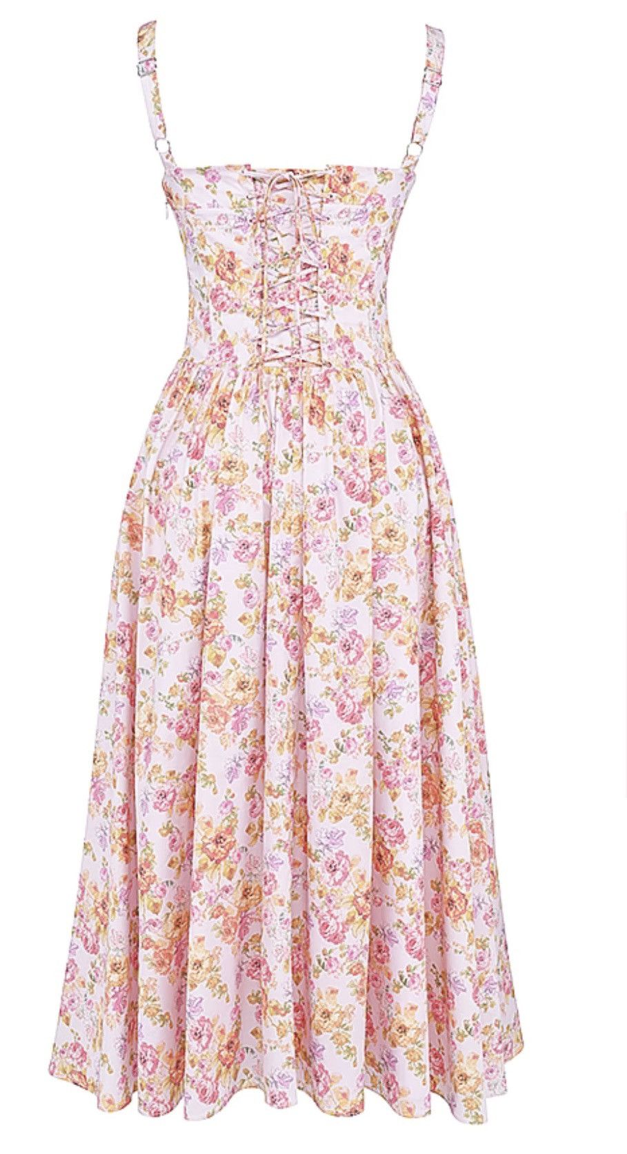 House of CB House of CB Tatiana Pink Print Midi Sundress Size M / US 6-8 / IT 42-44 - 3 Thumbnail