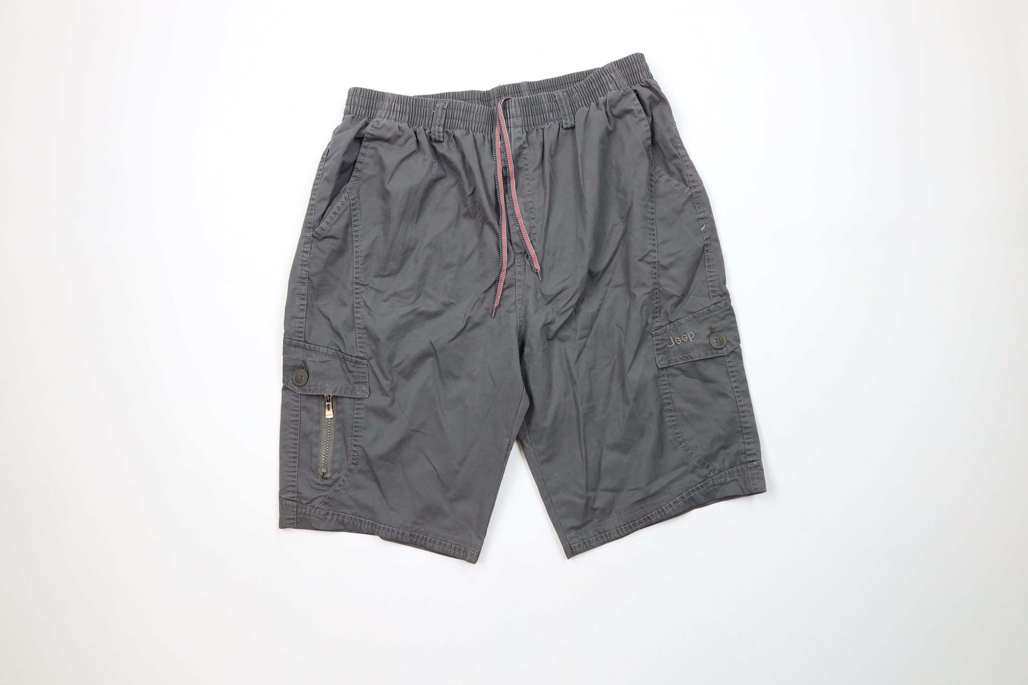 Vintage Vintage Jeep Motors Spell Out Baggy Fit Cargo Shorts Gray Size US 34 / EU 50 - 1 Thumbnail