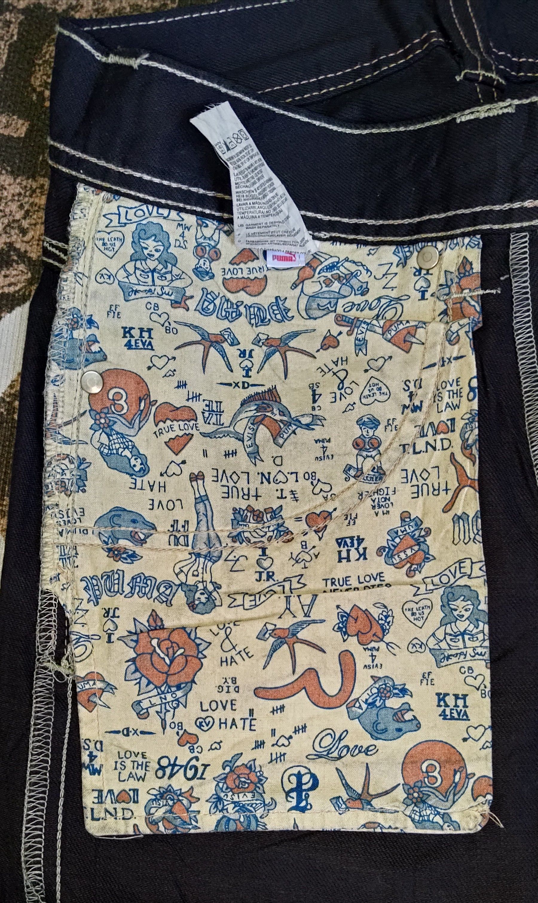 Evisu × Puma Vintage Evisu x Puma True Love Bootcut Jeans Size 34" / US 12 / IT 48 - 11 Thumbnail
