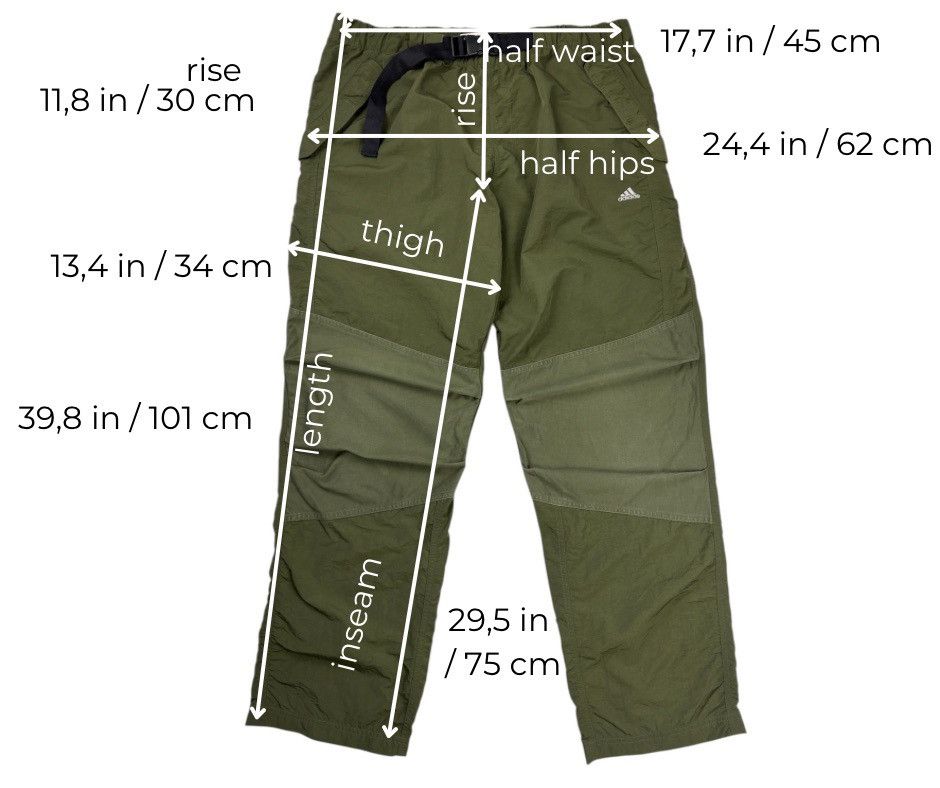 Adidas × Vintage ADIDAS 2000 Y2K KHAKI BELTED NYLON TRACK PANTS SIZE M Size US 28 / EU 44 - 2 Thumbnail