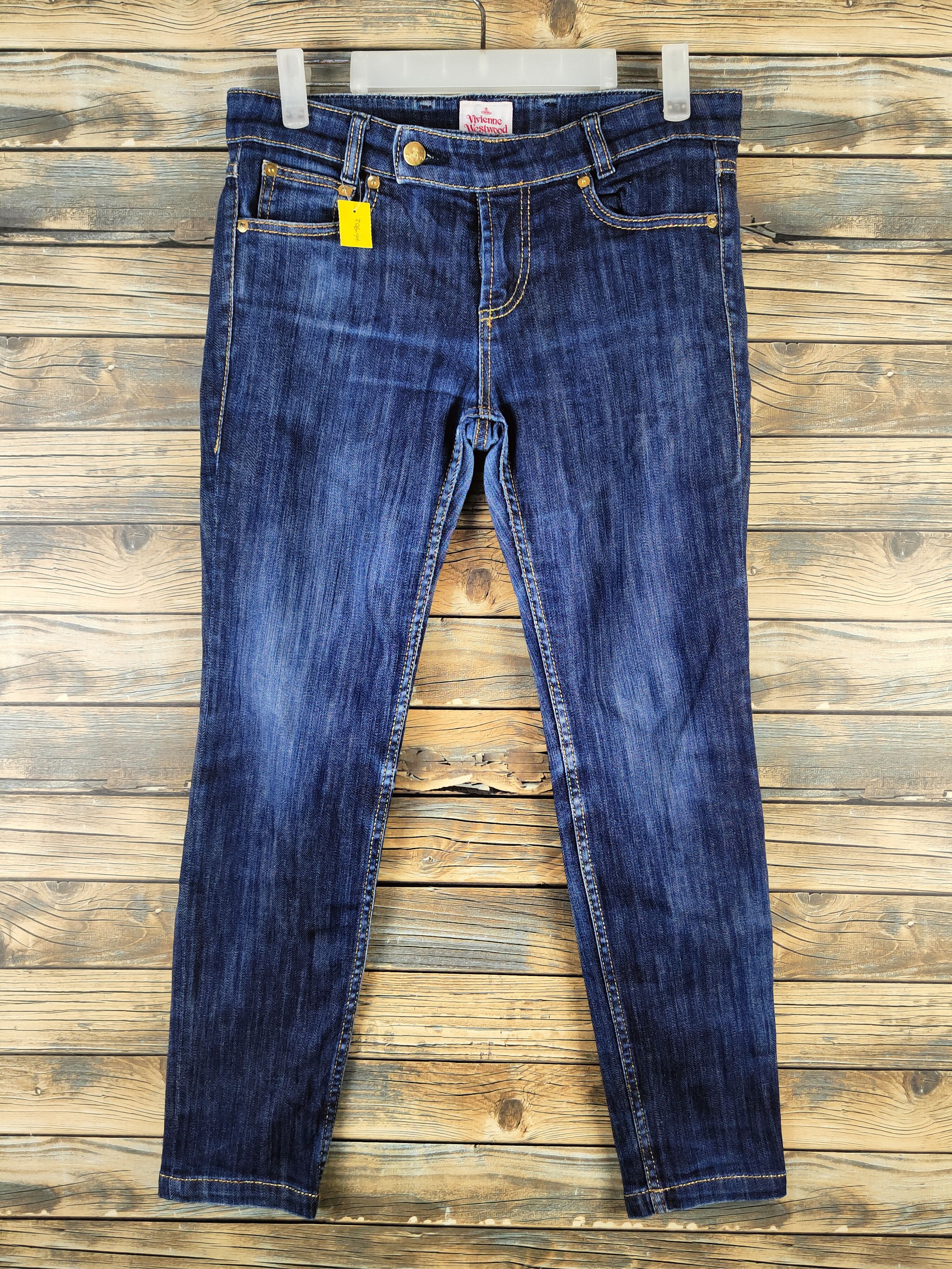 DL Vivienne Westwood Navy Distressed Ripped Jeans #46-902