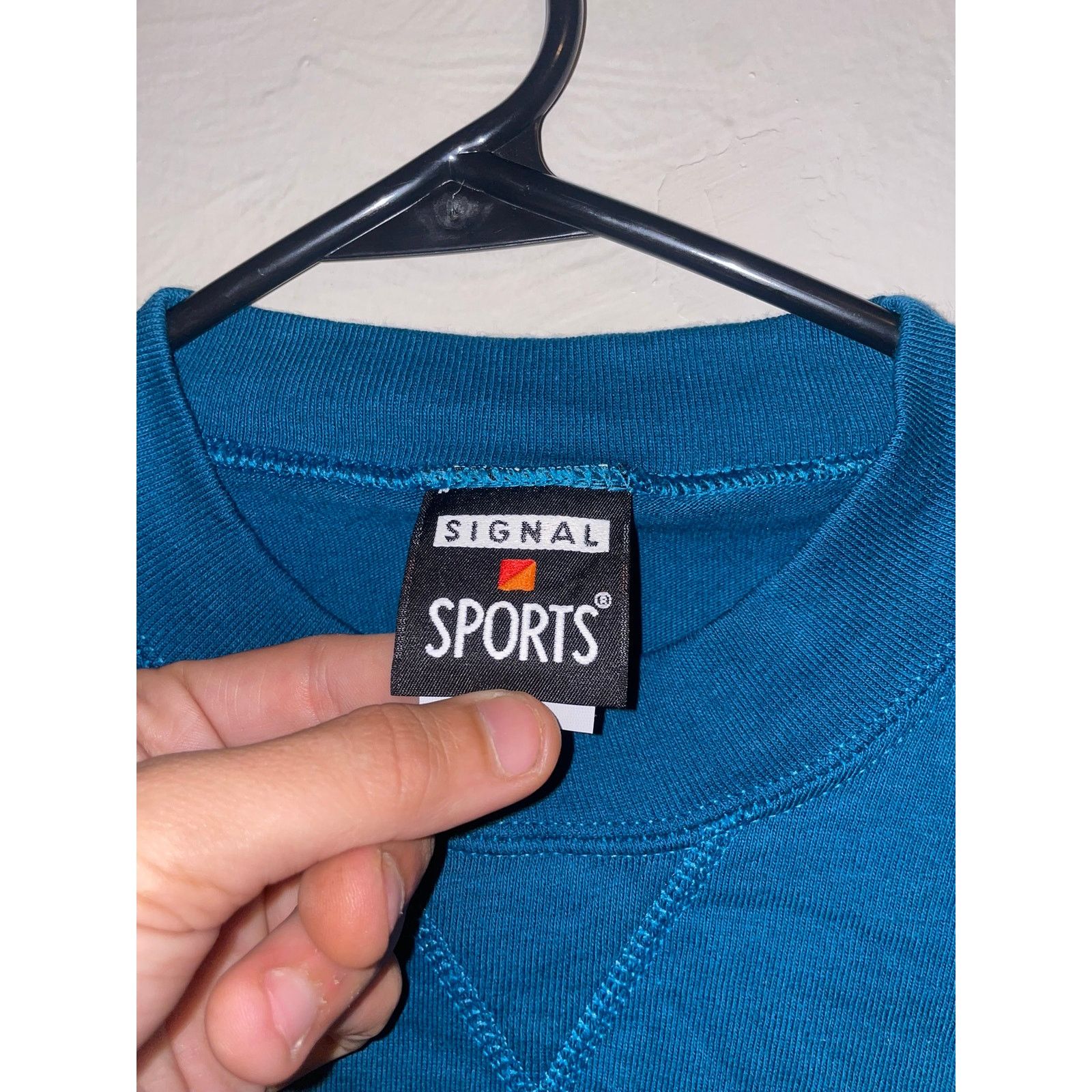 Vintage Vintage Blue Blank Long Sleeve Shirt Tee VTG 90s Large L Size US L / EU 52-54 / 3 - 5 Thumbnail