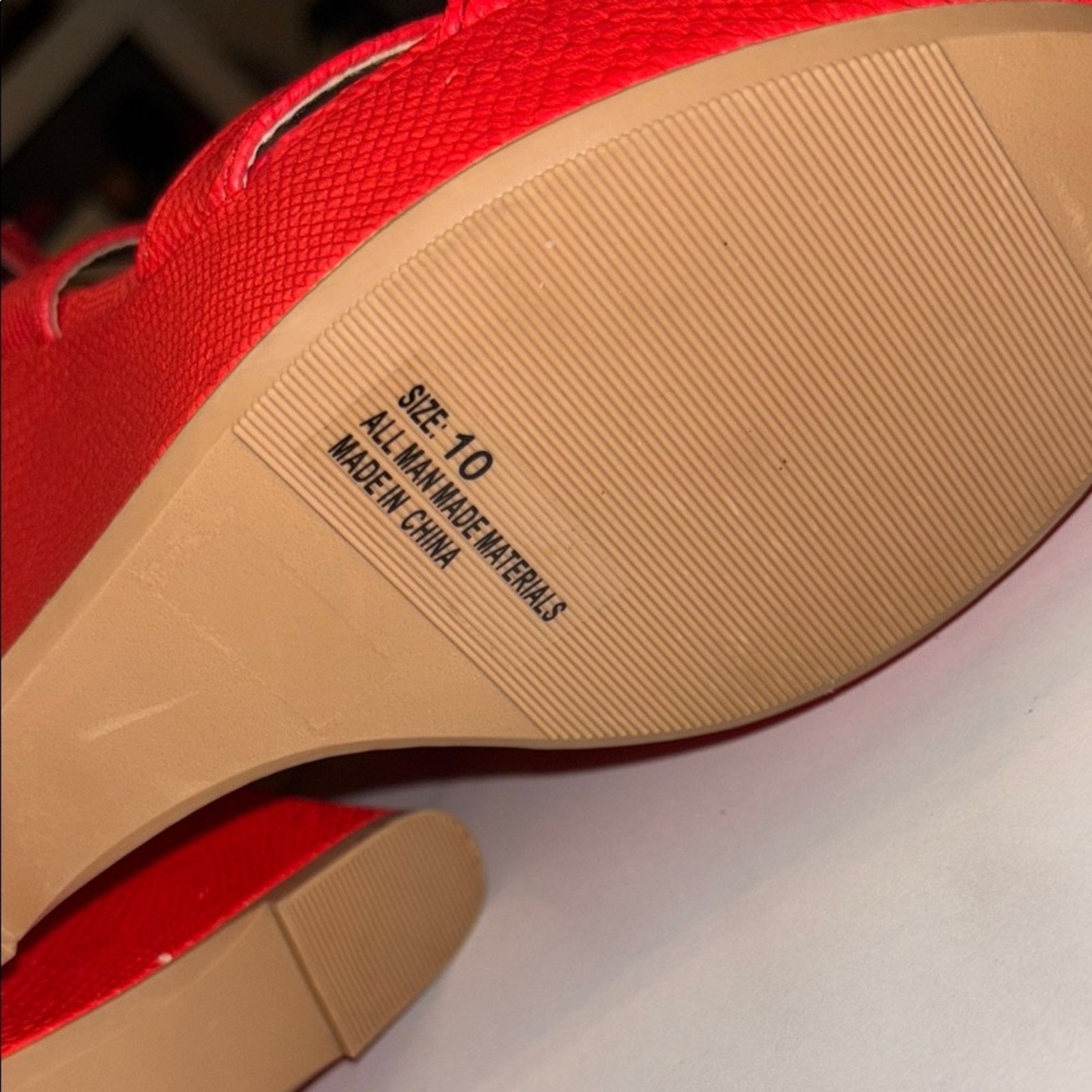 The Unbranded Brand Charlotte Russe Vibrant Red Wedge Sandals Size 10 Size US 10 / IT 40 - 6 Thumbnail