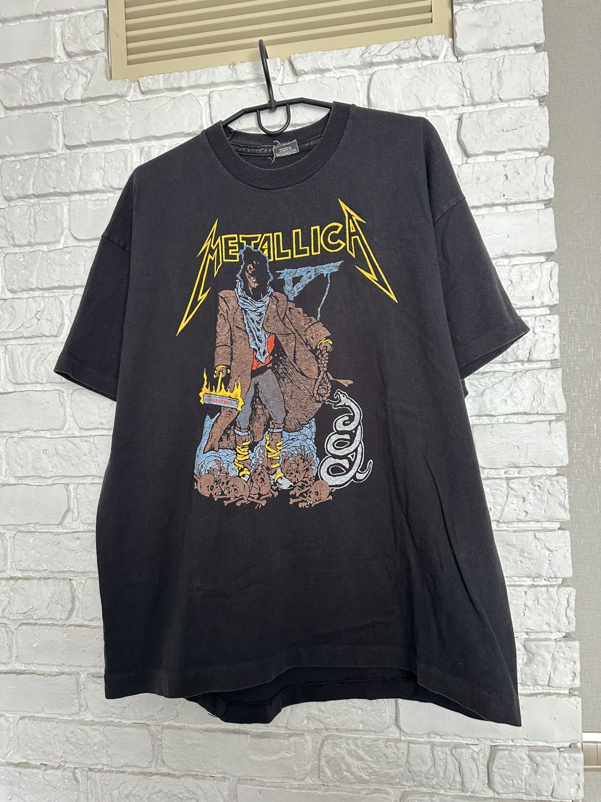 Metallica 1992 Metallica Unforgiven Pushead Vintage Band T-Shirt Tee Size US XL / EU 56 / 4 - 2 Thumbnail