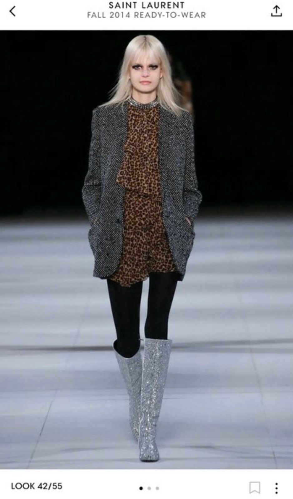 Hedi Slimane × Saint Laurent Paris Hedi Slimane Runway Saint Laurent Blazer - F/W14 Size S / US 4 / IT 40 - 2 Thumbnail