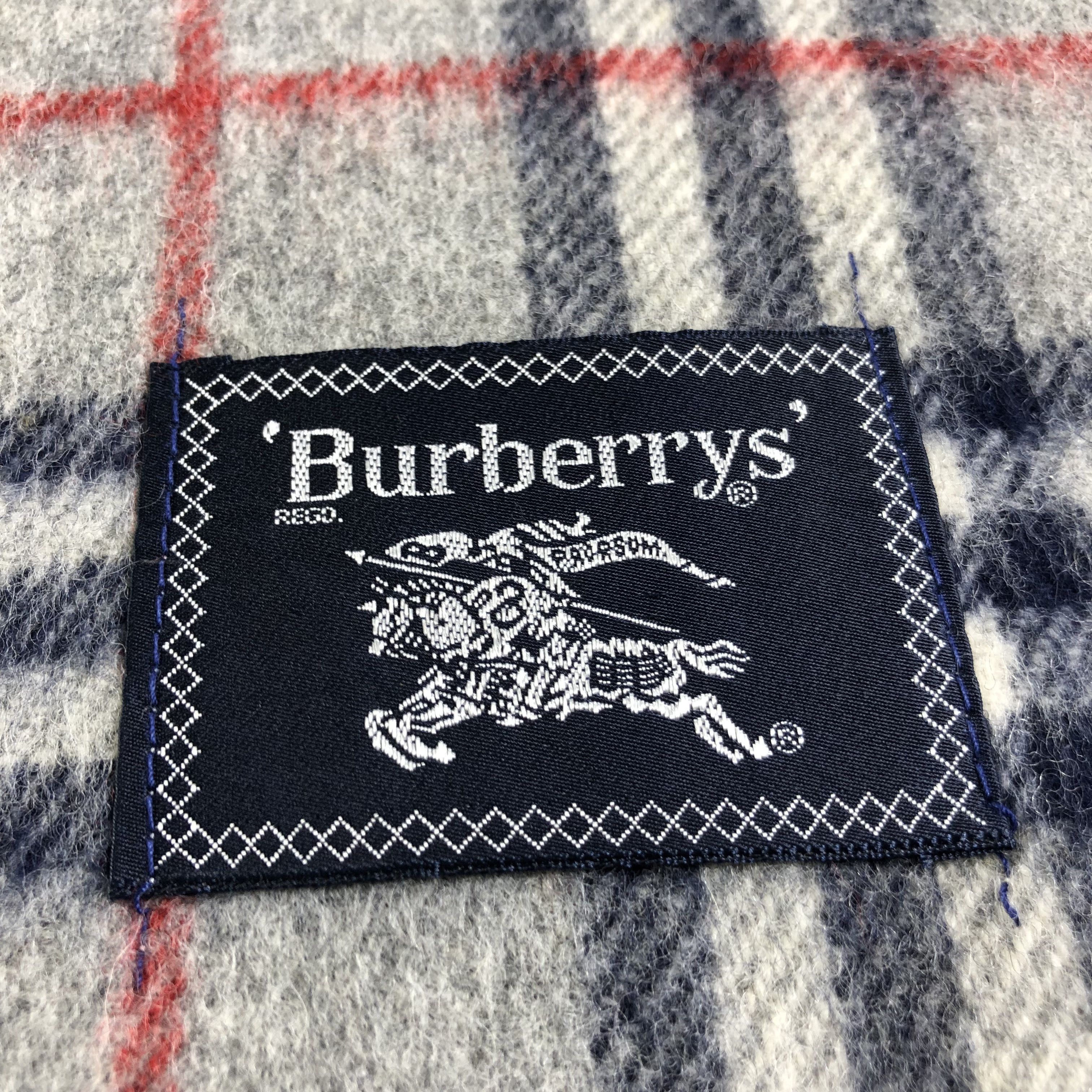 Burberry Burberrys Nova Check Grey Wool Blanket Scarf V2528 Size ONE SIZE - 5 Thumbnail