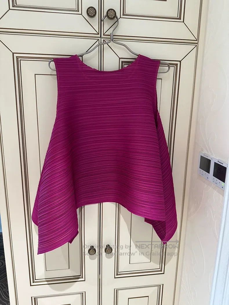 Issey Miyake Issey Miyake Plum Color Limited Edition Striped Camisole Size L / US 10 / IT 46 - 4 Thumbnail