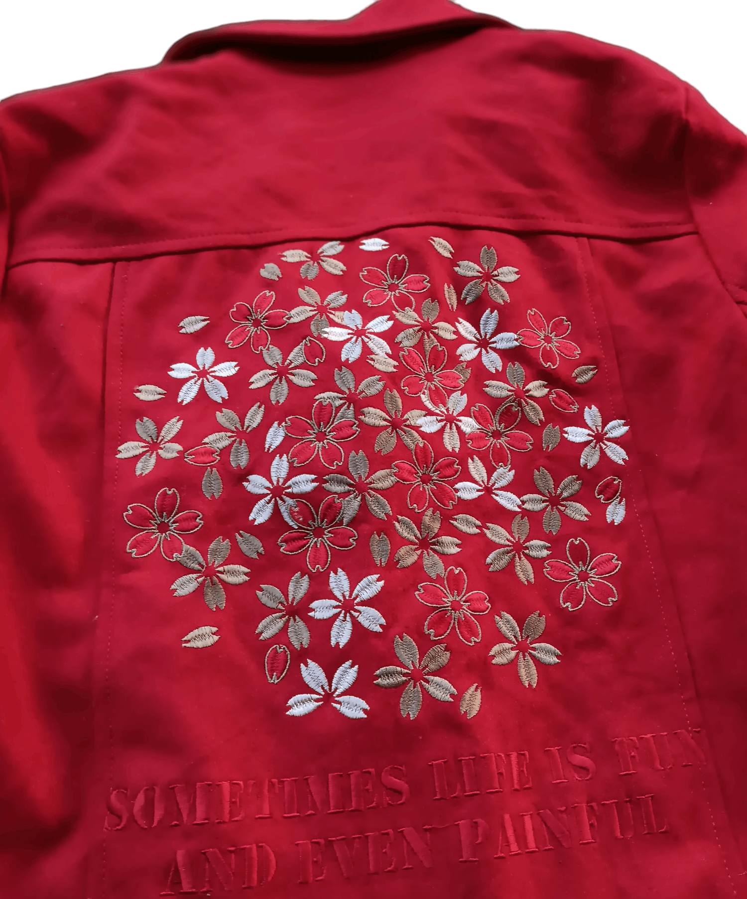 Japanese Brand Japanese embroidery sakura wool double collar unisex jacket Size US M / EU 48-50 / 2 - 8 Thumbnail