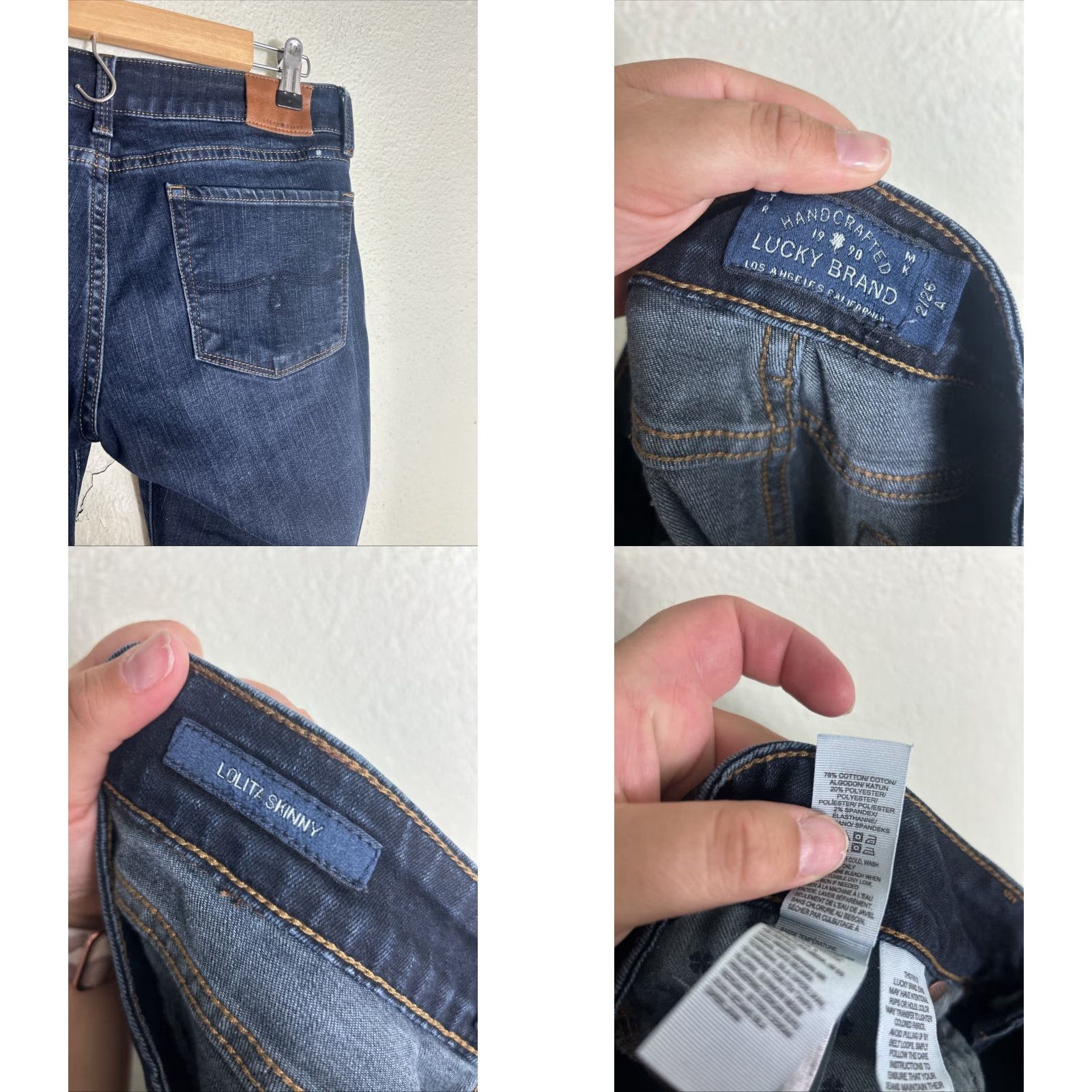 Lucky Brand Lucky Brand Lolita Skinny Jeans Dark Wash 2/26 30x29 Women Jeans Skinny Blue 2 Womens Size 26" / US 2 / IT 38 - 9 Thumbnail