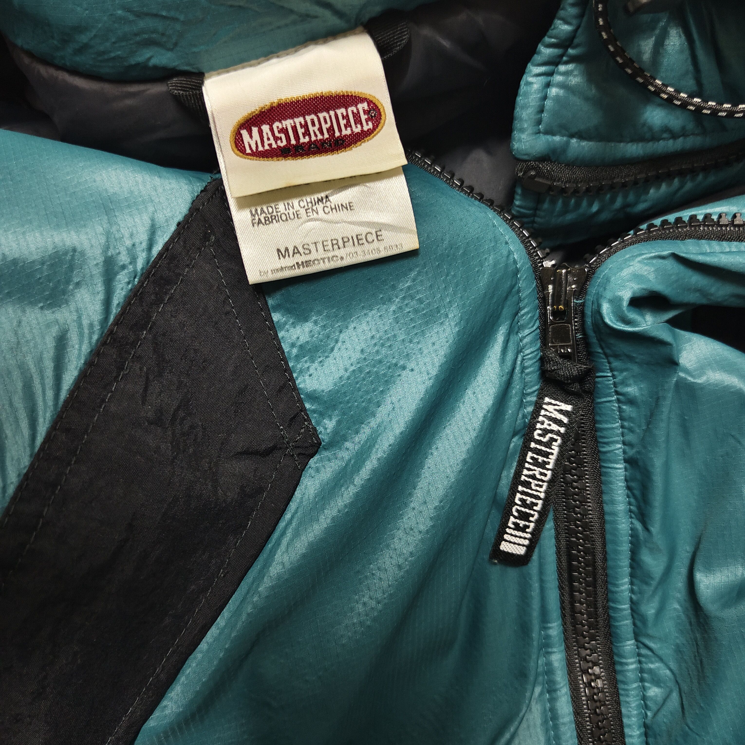 Japanese Brand × MasterPiece Masterpiece Pertex Green Black Puffer Jacket Size US L / EU 52-54 / 3 - 15 Thumbnail
