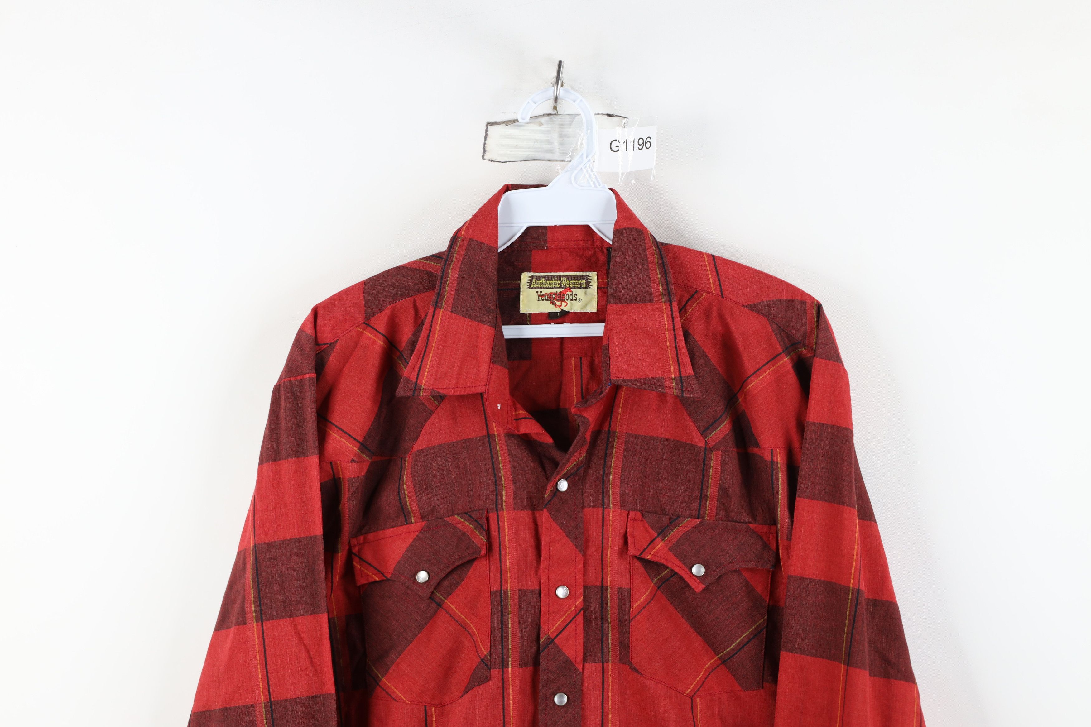 Vintage Vintage 70s Rockabilly Western Cowboy Snap Button Shirt Size US L / EU 52-54 / 3 - 2 Thumbnail