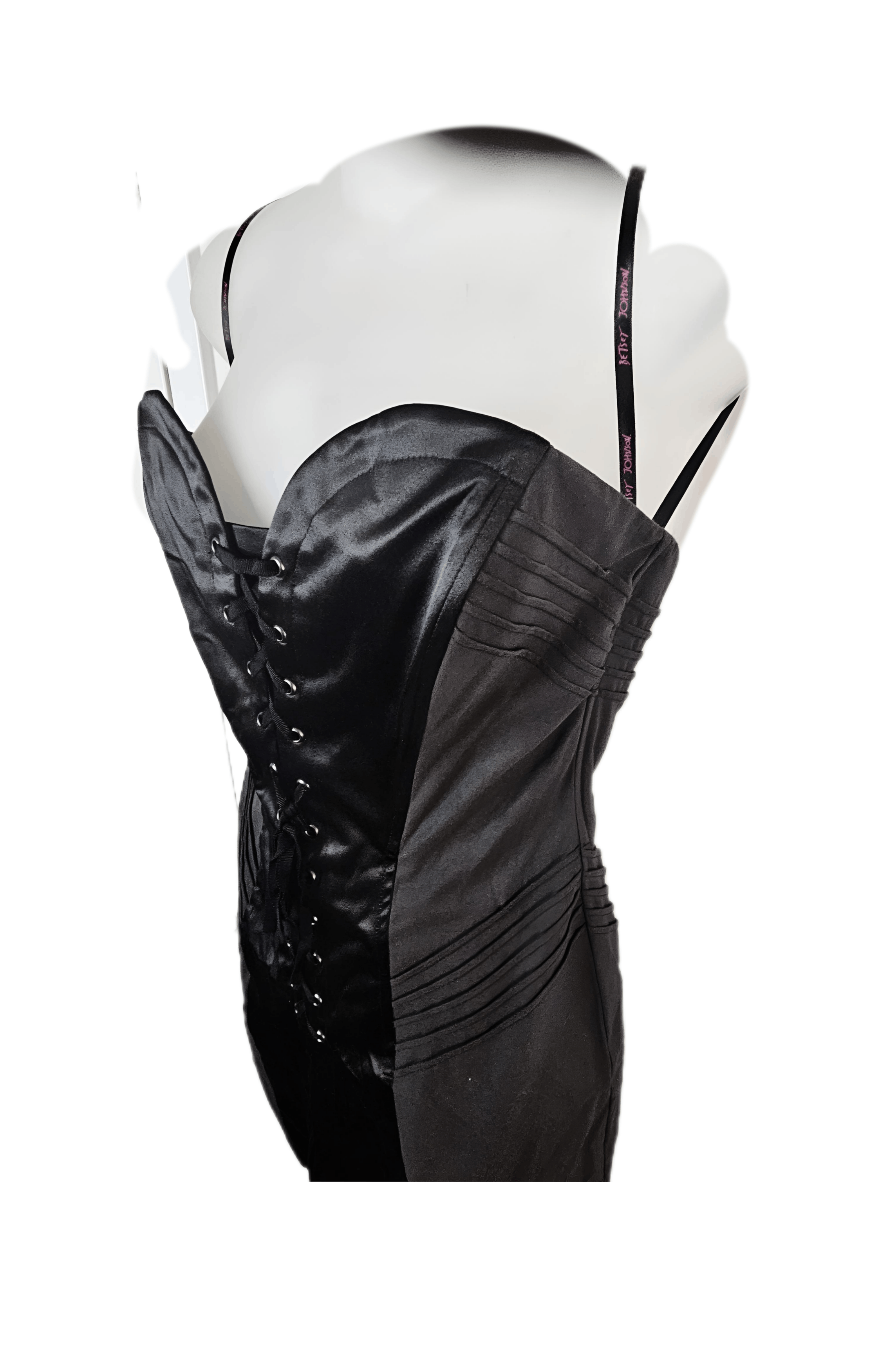 Betsey Johnson Betsey Johnson Gothic Satin Bustier Dress | Size S / US 4 / IT 40 - 1 Thumbnail