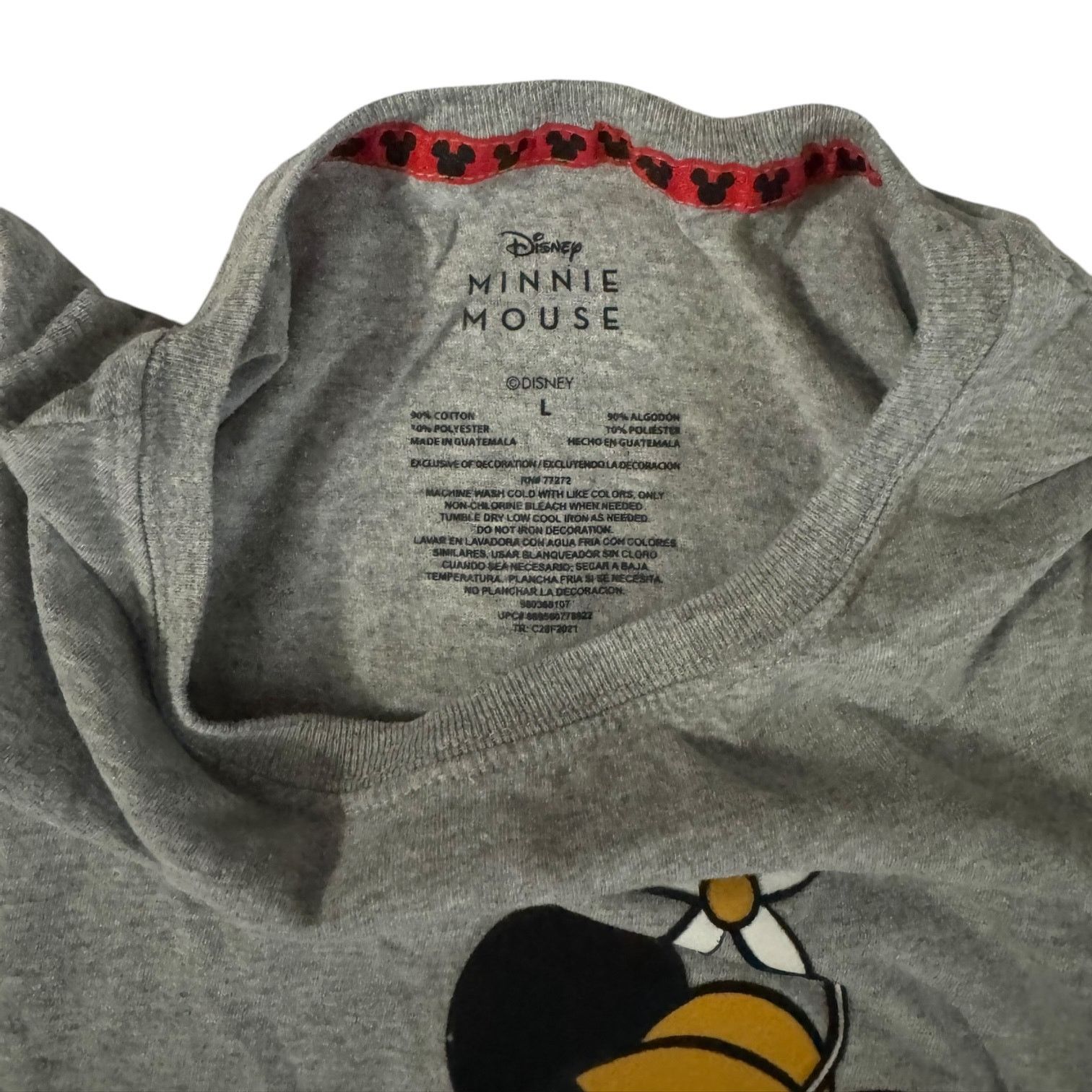 Disney Disney Minnie Mouse Fuzzy-Ear TShirt Gray, Ultra-Soft Large Size L / US 10 / IT 46 - 2 Thumbnail