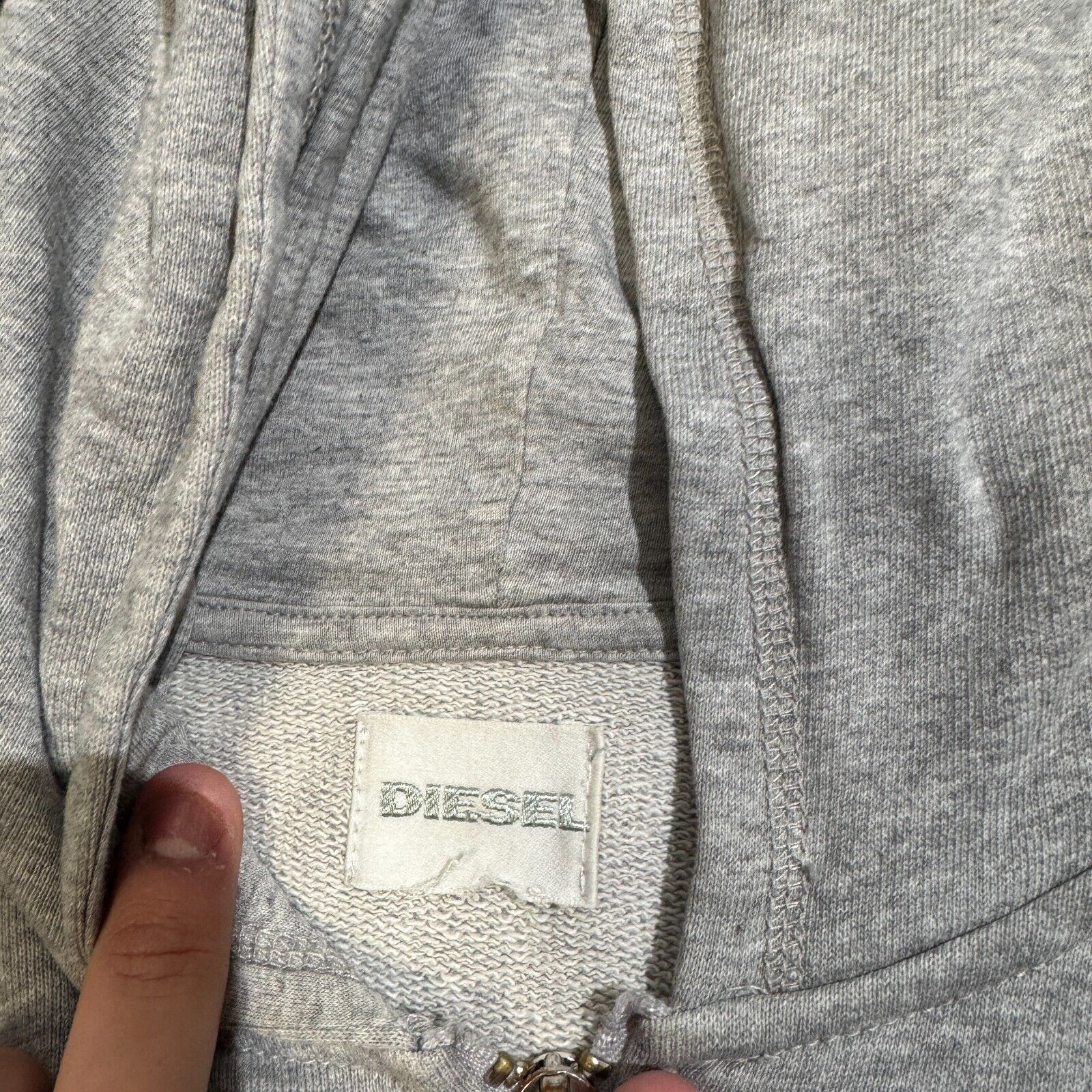 Diesel × Vintage Vintage Diesel Unisex Gray Cotton Hoodie Size S Y2k 90s Size US S / EU 44-46 / 1 - 7 Thumbnail