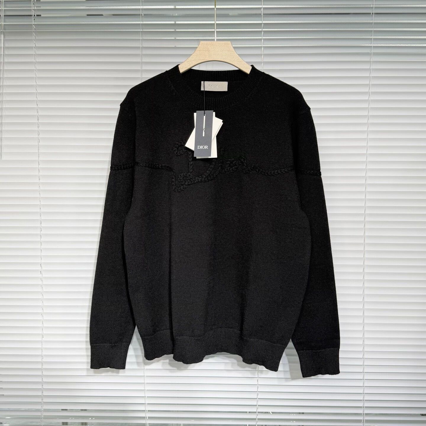Dior black knit sweater with logo from DIOR Size US M / EU 48-50 / 2 - 1 Thumbnail