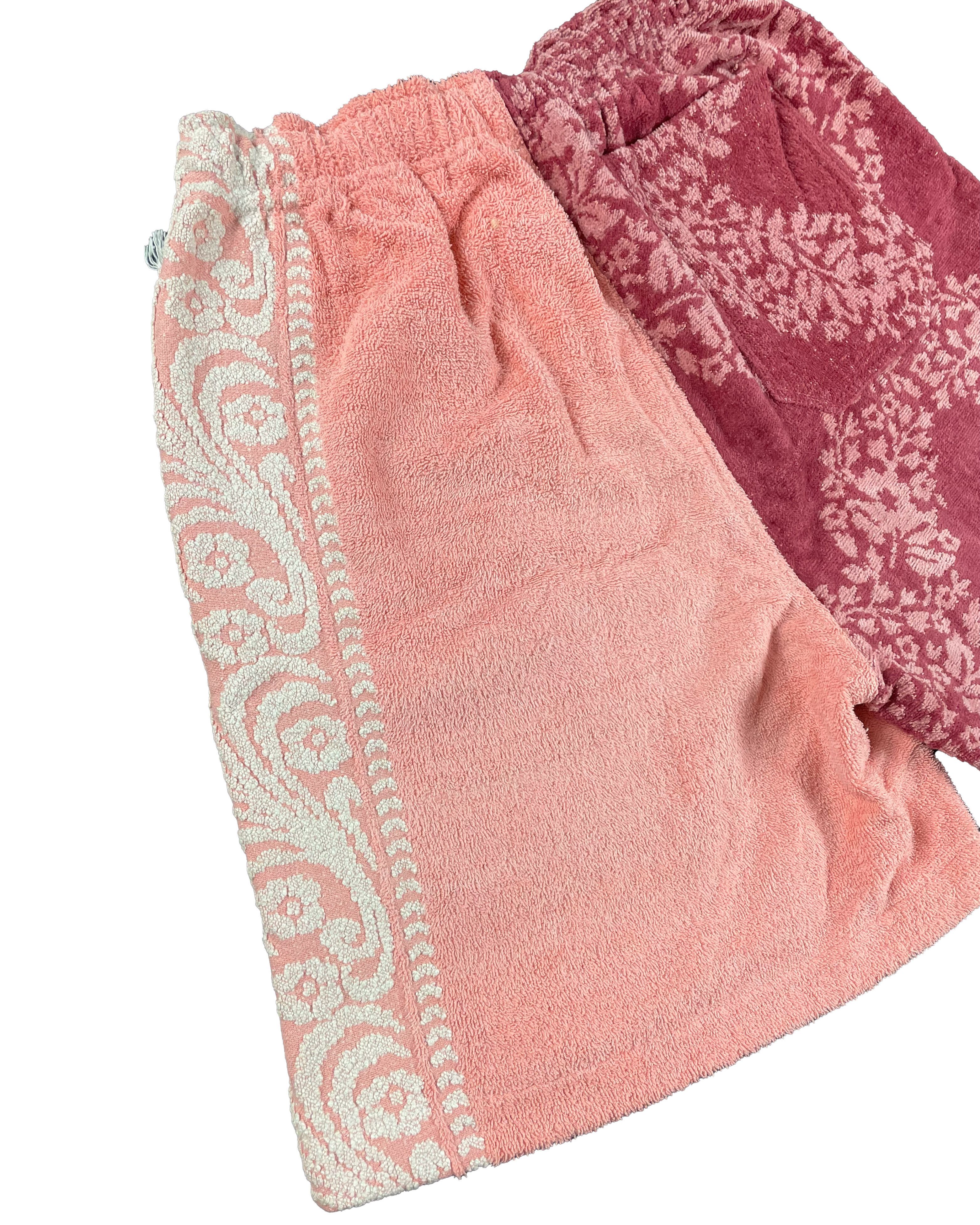 Bode One-of-a-Kind 1/1 Floral Wine Towel Shorts Size US 31 - 4 Thumbnail