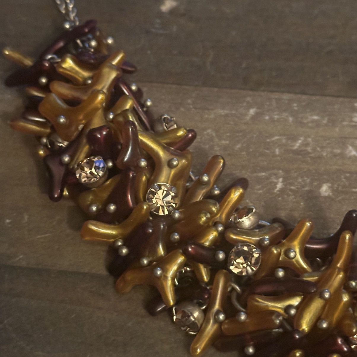 J.Crew J.Crew gold tone faux amber coral statement necklace Size ONE SIZE - 4 Thumbnail