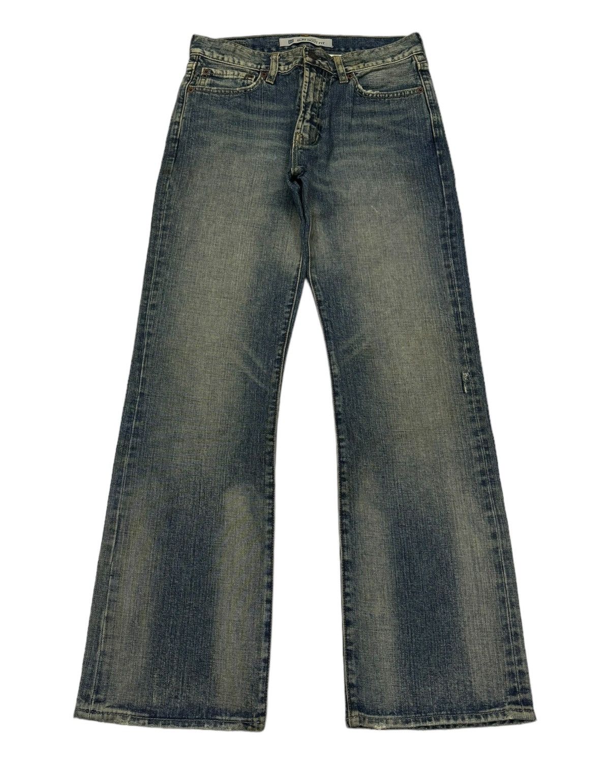 If Six Was Nine VINTAGE GAP SLIM BOOTCUT MUD WASH FLARE DENIM JEANS Size US 29 - 1 Thumbnail