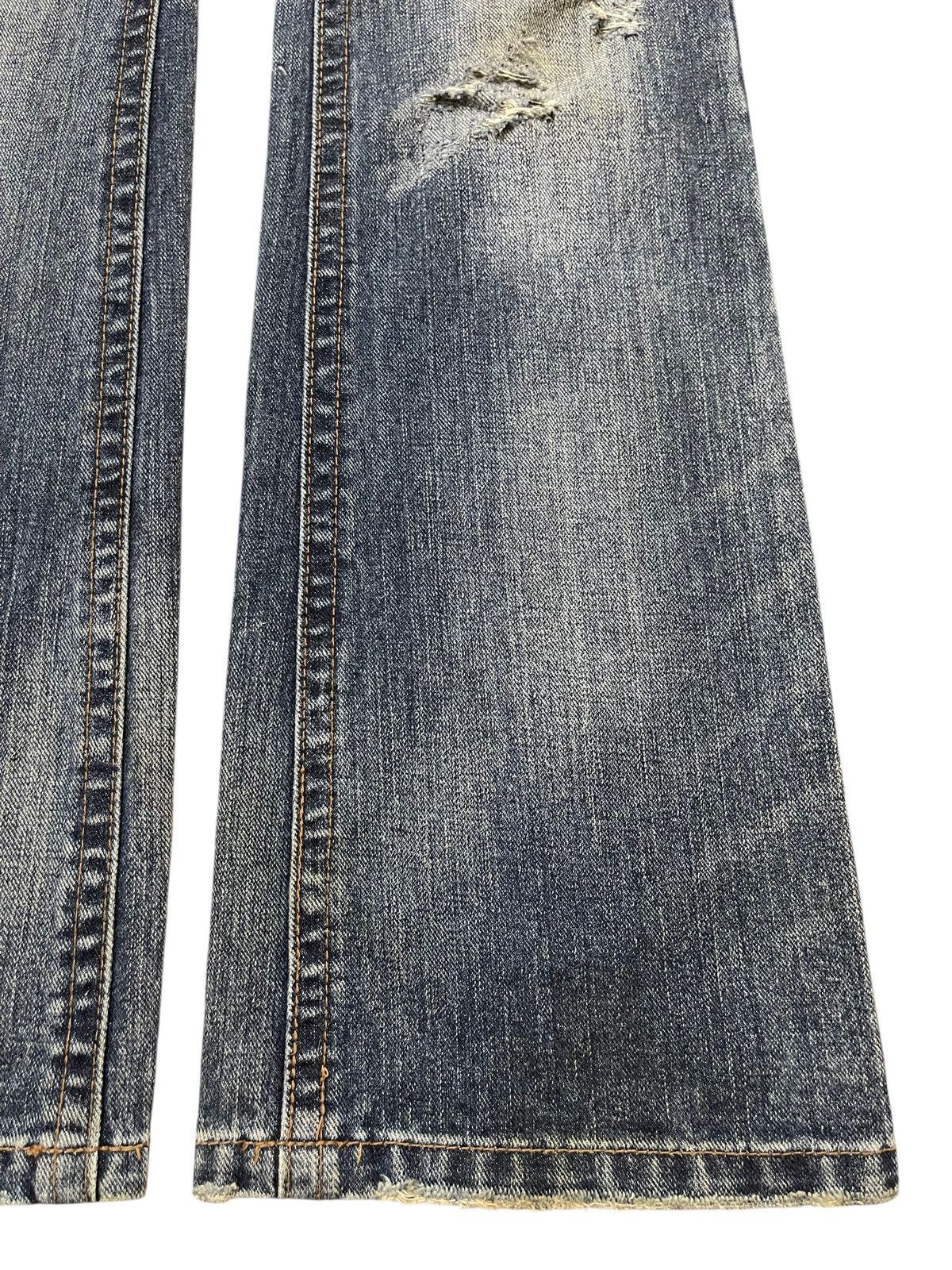 14th Addiction Vintage Japanese Brand Faded Wash Distressed Flared Jeans Size US 28 / EU 44 - 8 Thumbnail