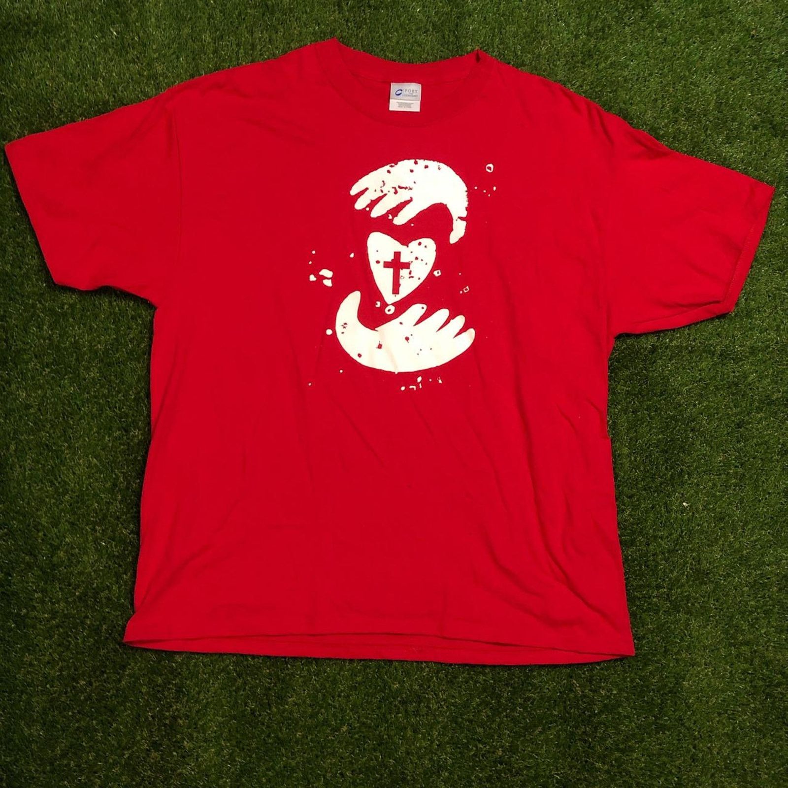 Other Heart in His Hands, Jesus Cross Graphic Tee Size US XL / EU 56 / 4 - 1 Thumbnail