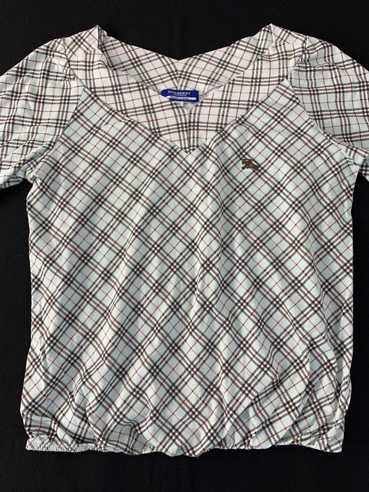Burberry Burberry London Blue Label Nova Check Monogram Longsleeve Te Size S / US 4 / IT 40 - 3 Thumbnail