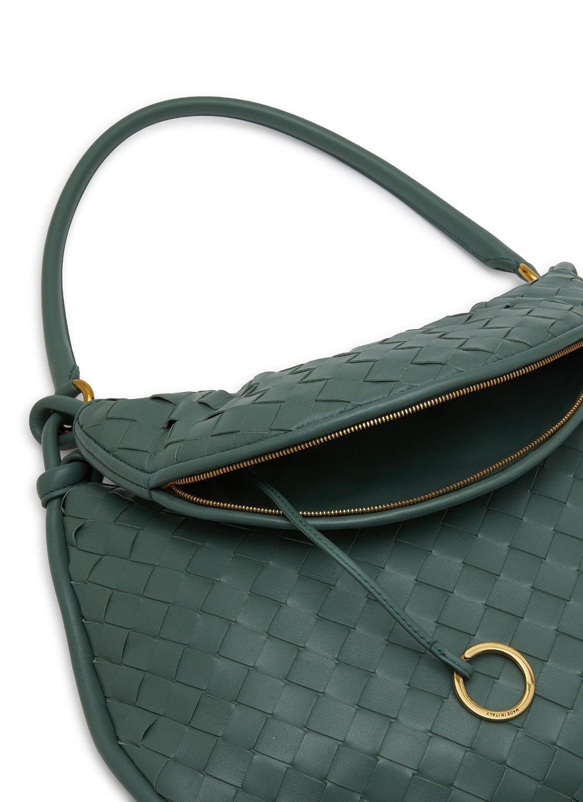 Bottega Veneta BV Gemelli Medium Emerald Leather Shoulder Bag Size ONE SIZE - 4 Thumbnail