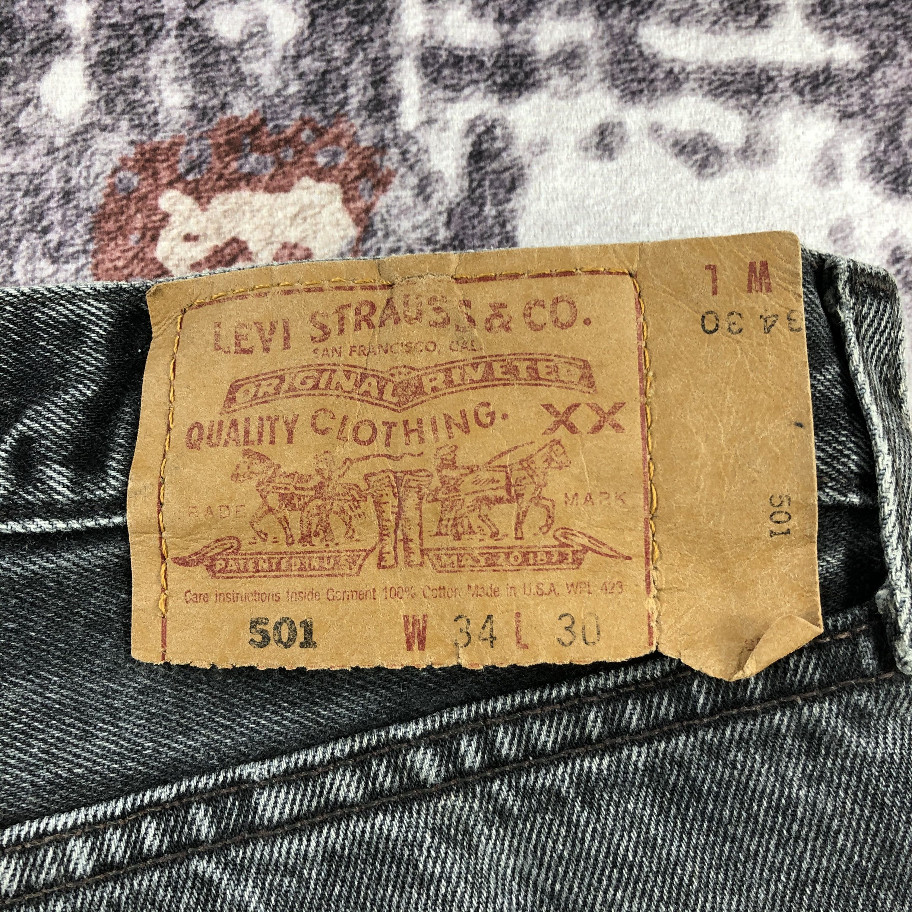 Levi's × Vintage Vintage 90s Levis 501 Sunfaded Jeans-JM2365 Size US 33 - 6 Thumbnail