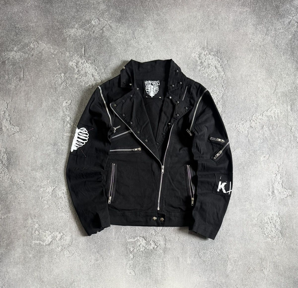HeartLess M/size punk opium biker avantgarde jacket Y2K LGB