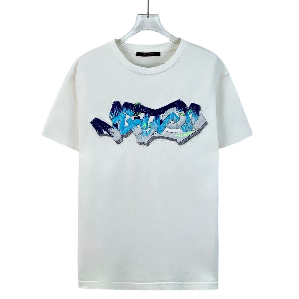 Louis Vuitton グラフィティTシャツ Men's LOUIS VUITTON SS22 Logo Graffiti Short Sleeve White 1A9T6P