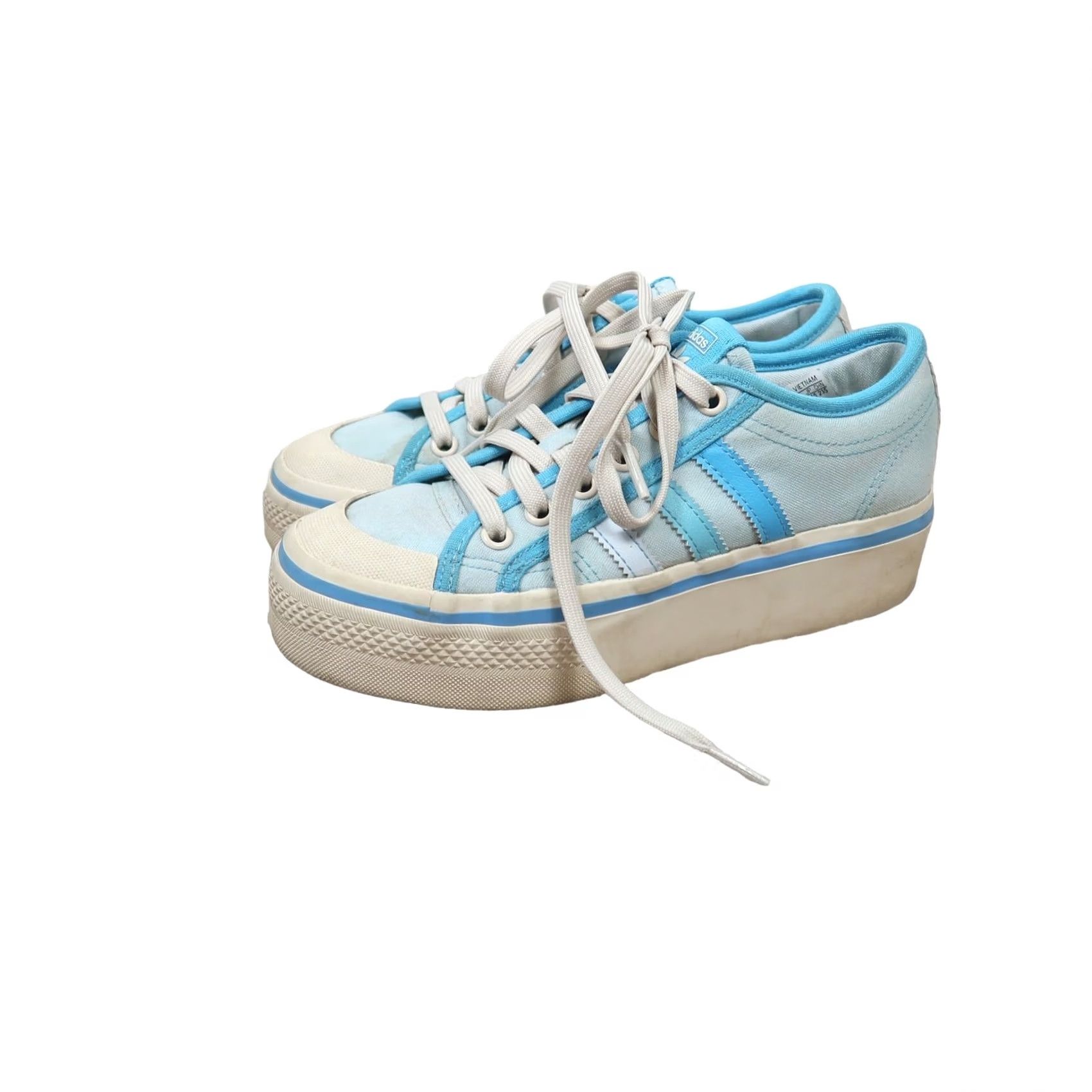 Adidas Adidas Parley Nizza platform sneakers Women 6.5 light blue lace-up Size US 8 / IT 38 - 6 Thumbnail