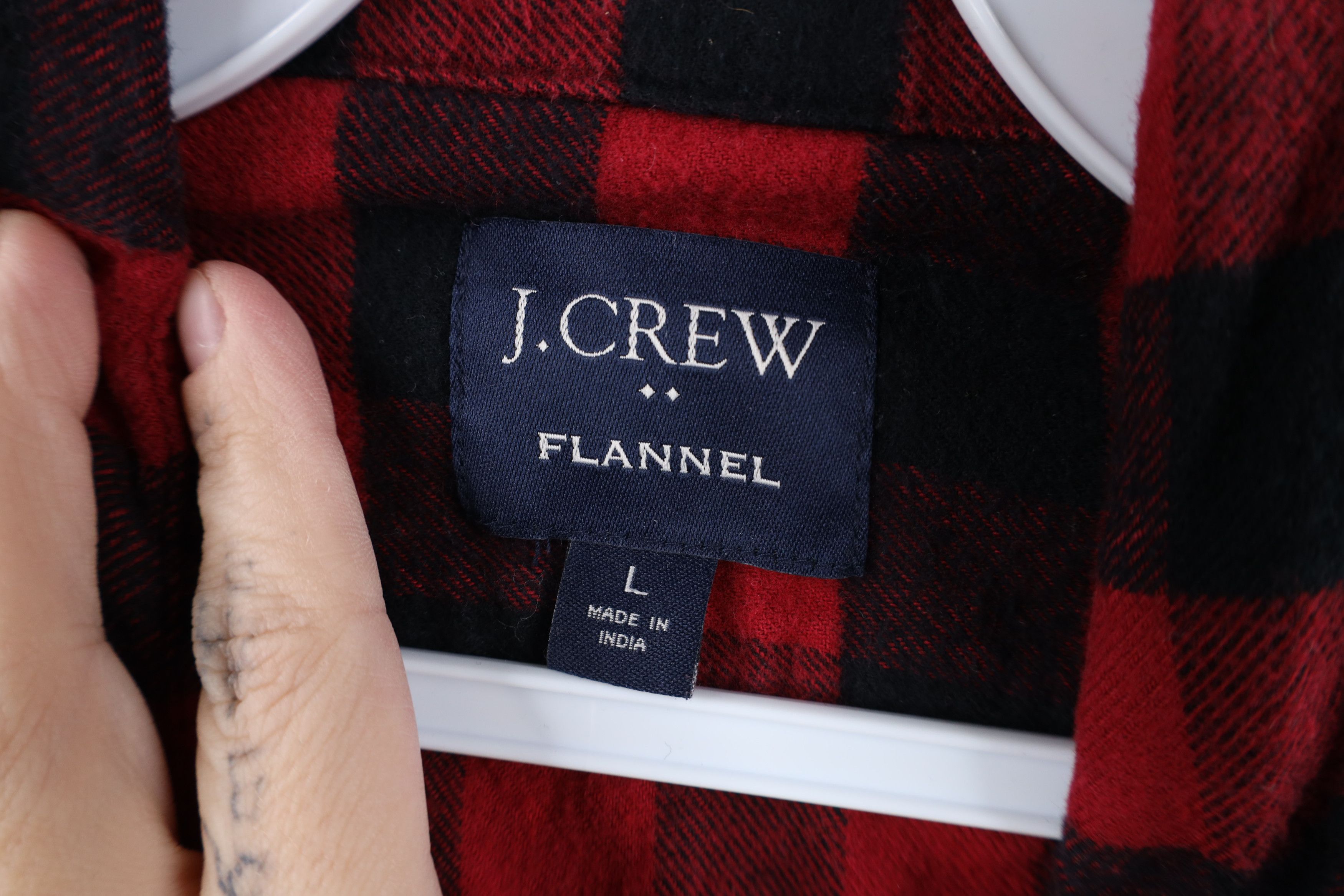 J.Crew J Crew Buffalo Plaid Flannel Collared Button Shirt Cotton Size US L / EU 52-54 / 3 - 6 Thumbnail