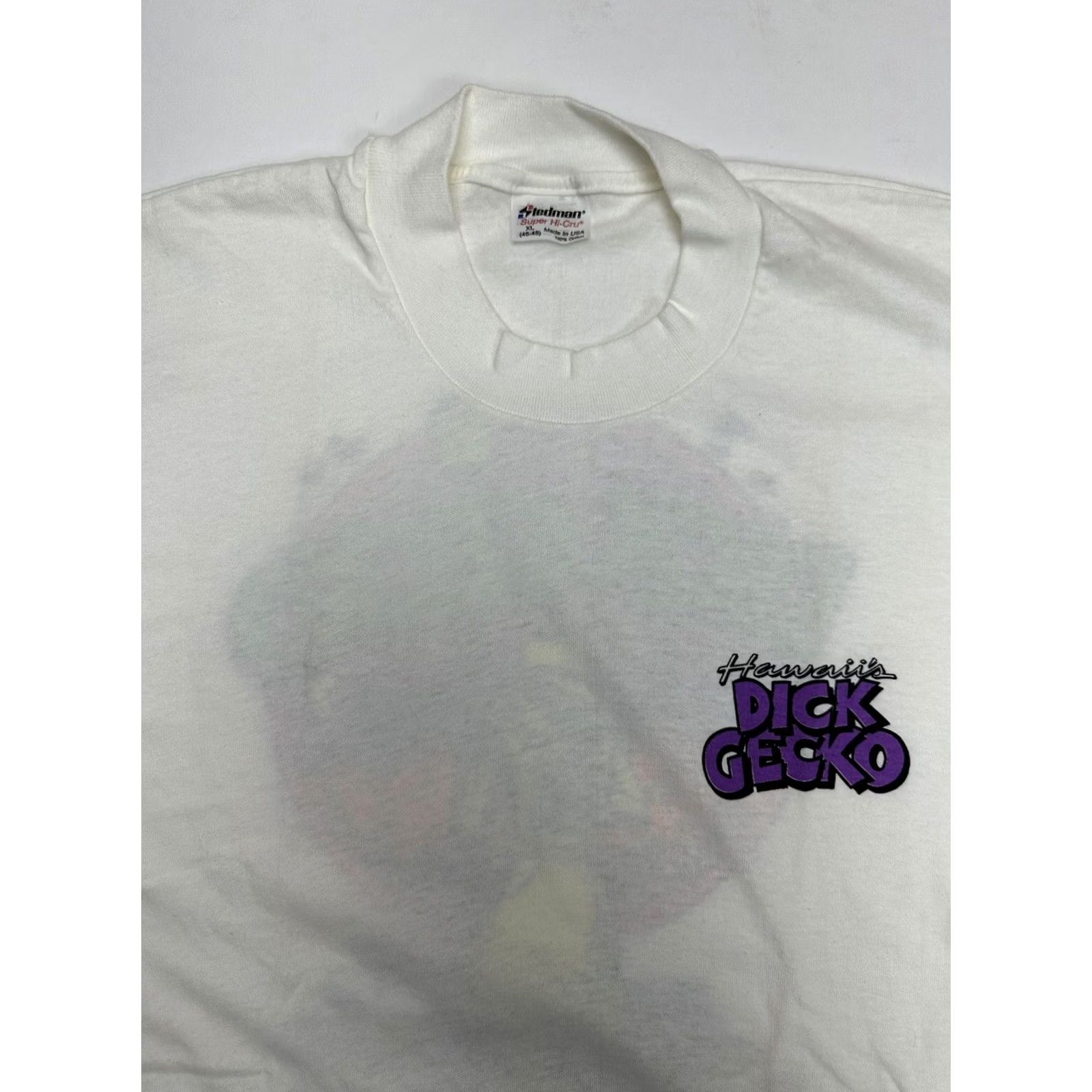 Vintage VINTAGE Dick Gecko Smartest Dick In Hawaii Dick Tracy Parody Funny Tee XL Men's 90s Size US XL / EU 56 / 4 - 6 Thumbnail