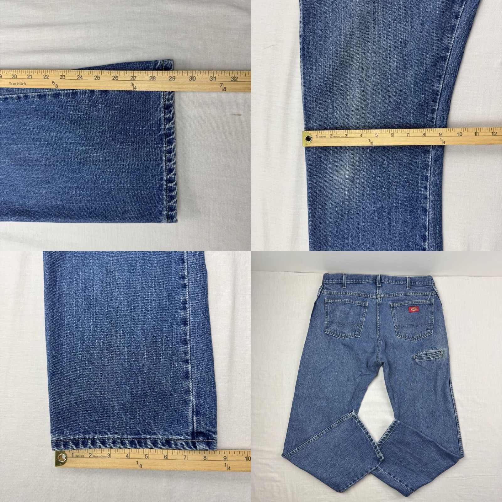Dickies Dickies Jeans Adult 34x29 Regular Fit Straight Leg Workwear Denim Pants Blue Cotton Denim USA Grunge 90s Mens Size US 34 / EU 50 - 8 Thumbnail