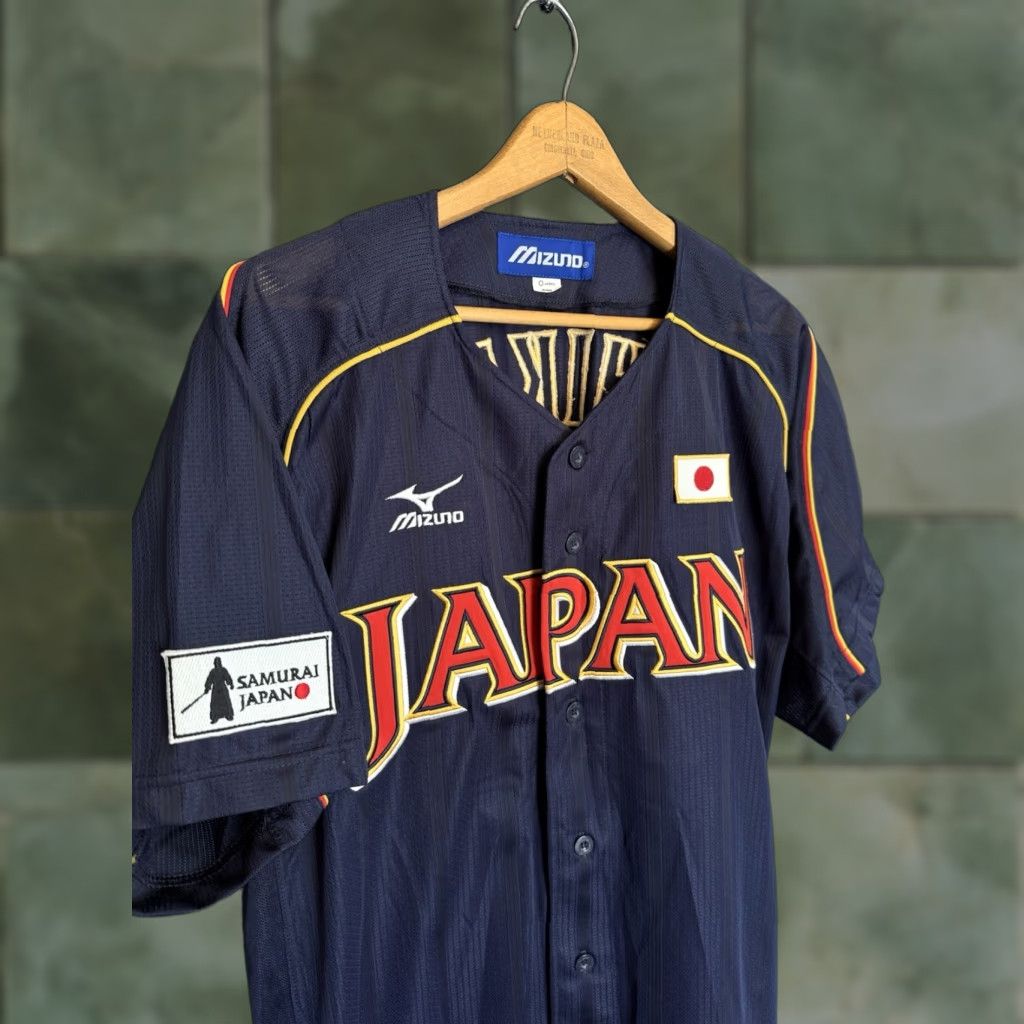Mizuno Mizuno Samurai Japan World Baseball Classic Blue Jersey L Mens Baseball Azul Classic Uchikawa Size US L / EU 52-54 / 3 - 1 Thumbnail