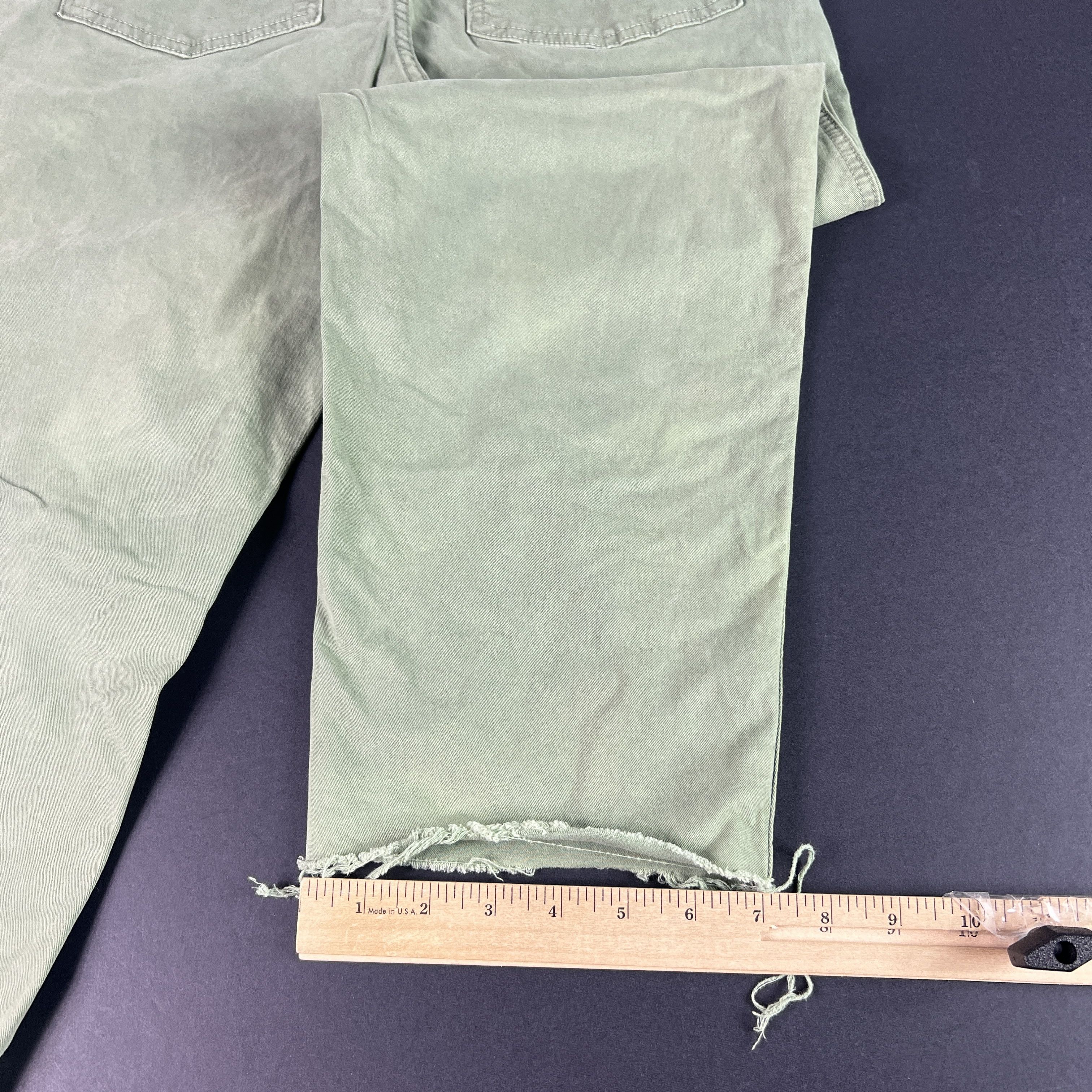 MOTHER Mother Pants Women High Rise Private Patch Pocket Ankle Fray Size 24" / US 00 / IT 34 - 16 Thumbnail