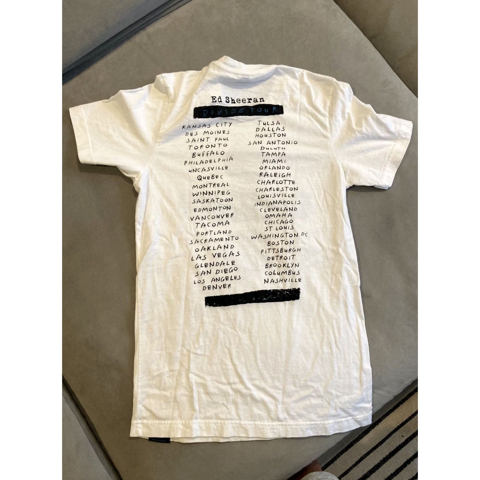 Vintage Ed Sheeran - Divide Tour - Concert T Shirt - White - S - Womens - Small Size S / US 4 / IT 40 - 5 Thumbnail