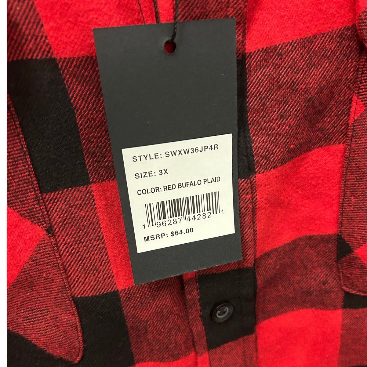 Other Steves Jeans NWT 3X Big and Tall Buffalo Plaid Flannel Shirt Size US XXL / EU 58 / 5 - 3 Thumbnail