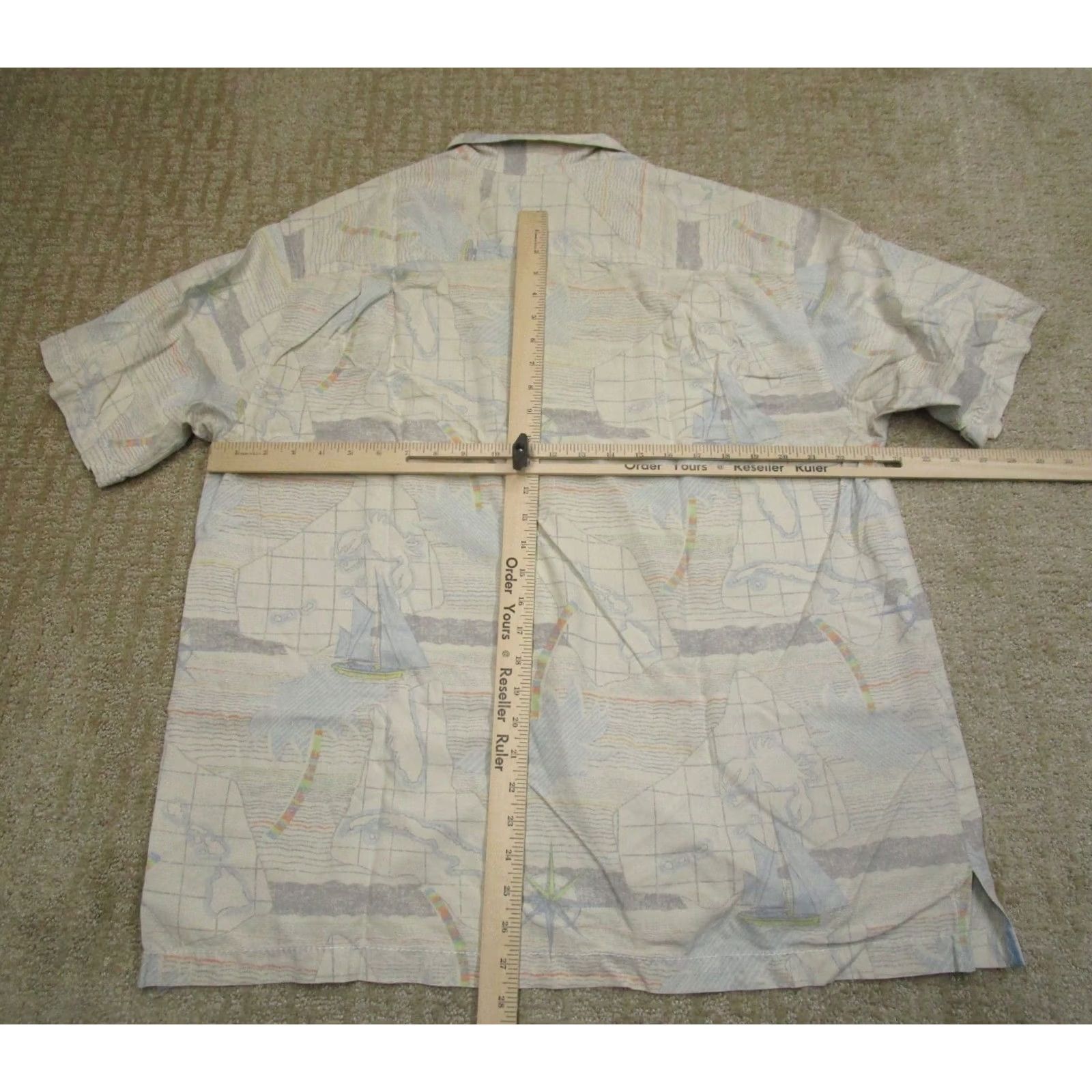 Tommy Bahama Tommy Bahama Shirt Men XL Beige Silk Short Sleeve Hawaiian Button-Up Collar Beach Crew Size US XL / EU 56 / 4 - 4 Thumbnail