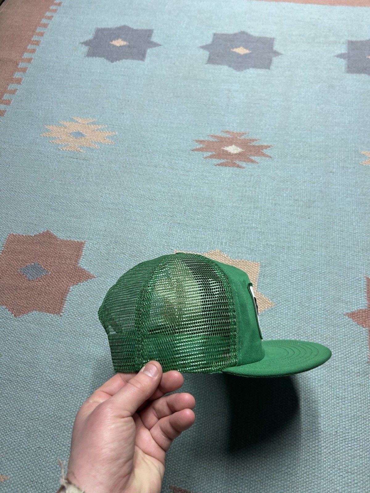 Vintage Vtg 80s trucker hat mesh Poast BASF patch farm feed snapback Size ONE SIZE - 7 Thumbnail