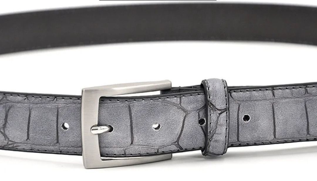 Japanese Brand 120cm Artificial Crocodile Skin Pattern Belt Size ONE SIZE - 3 Thumbnail